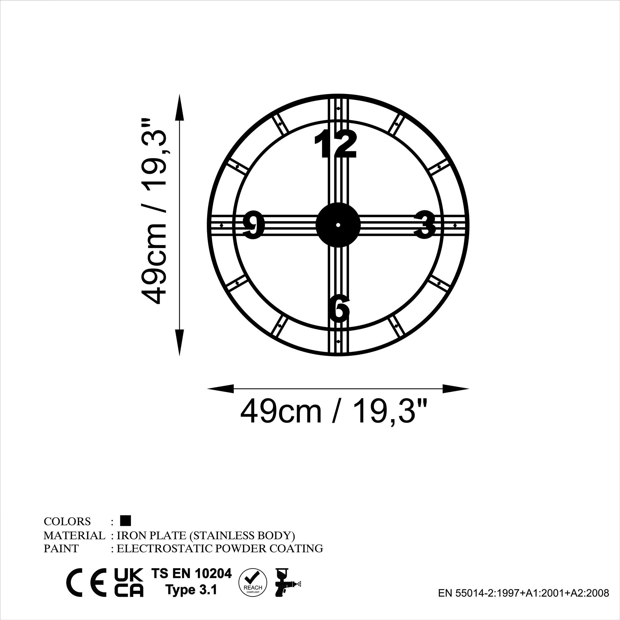WATCH-071 METAL DUVAR DEKORLARI
