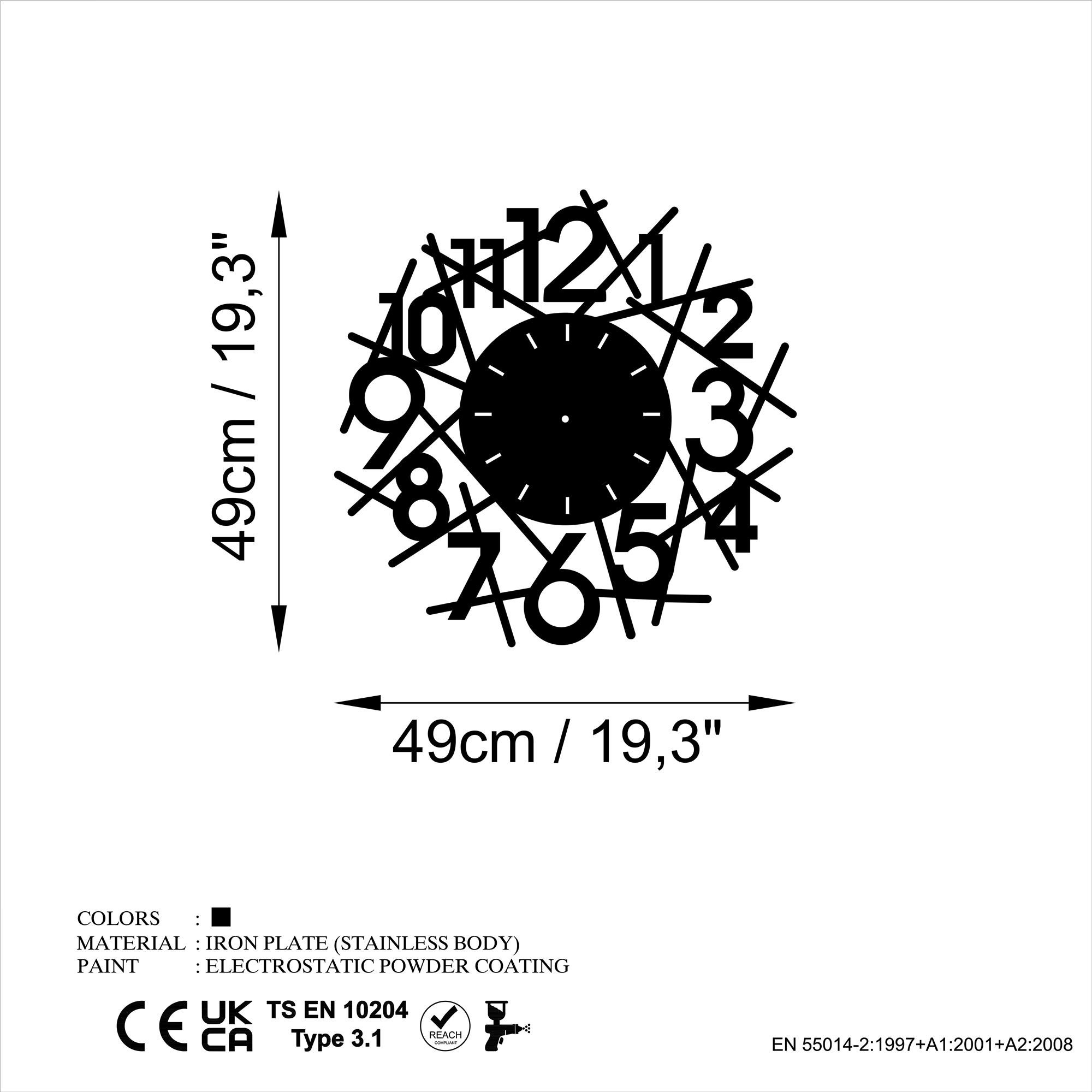 WATCH-073 METAL DUVAR DEKORLARI