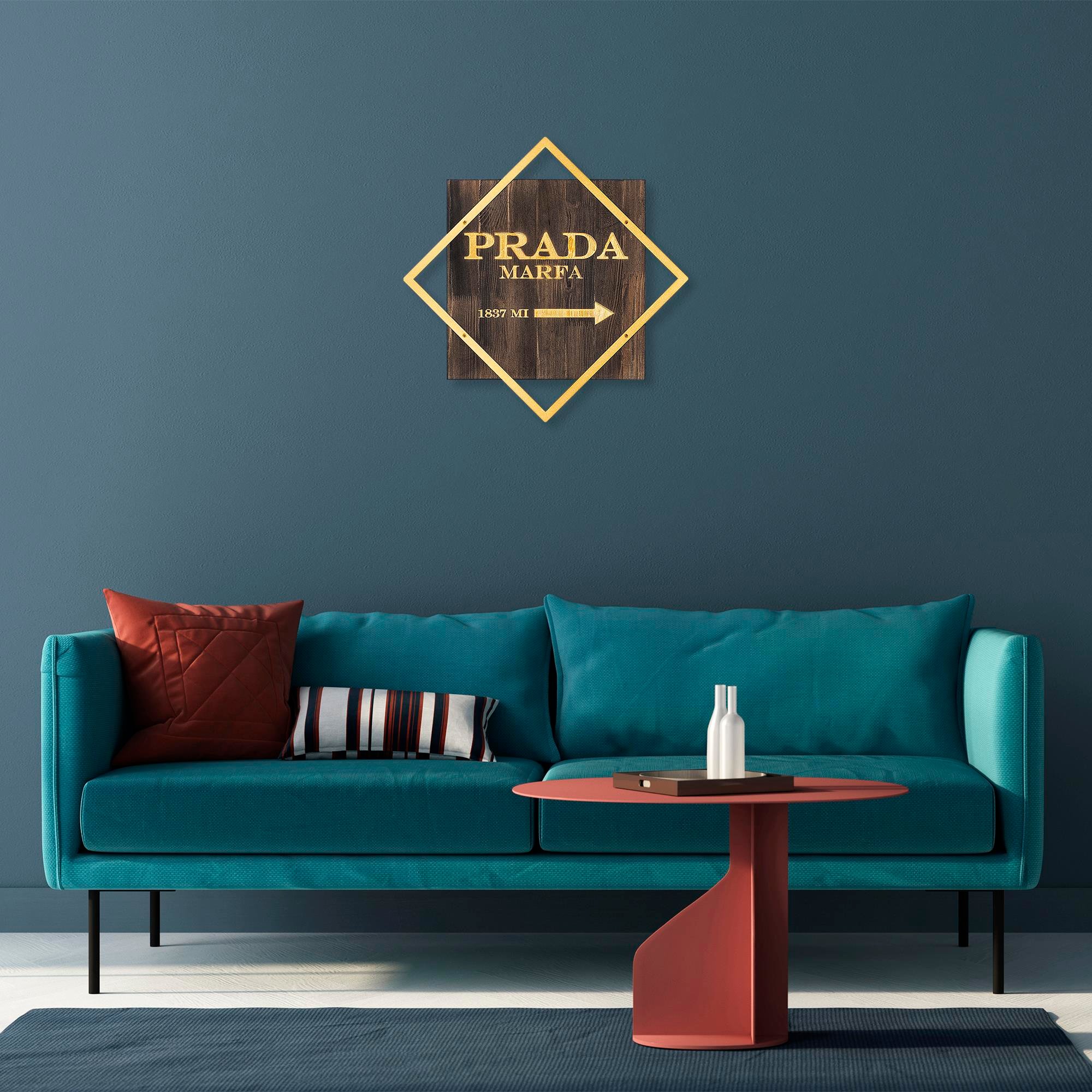 WT-018-GOLD METAL AHŞAP DUVAR PANOLARI