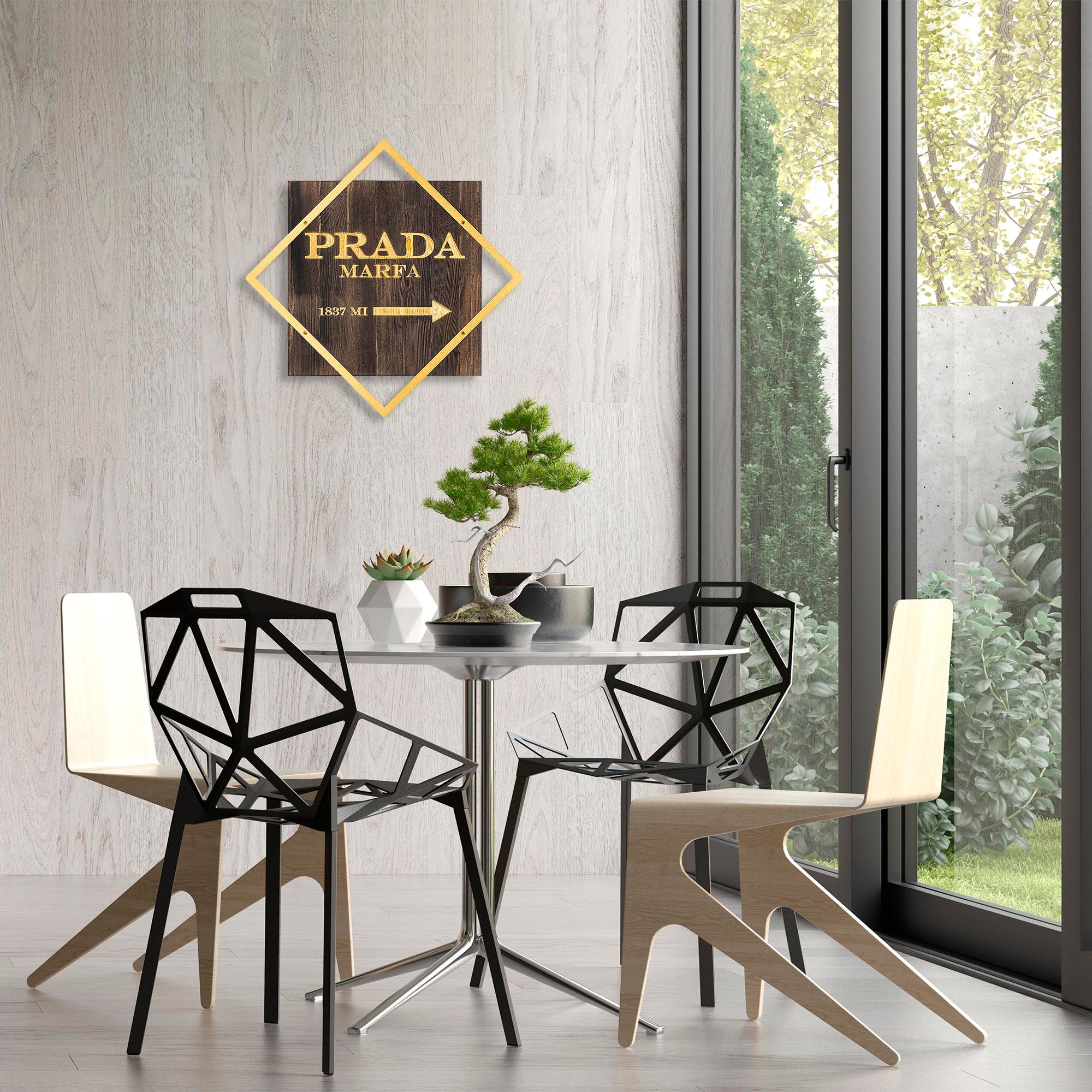 WT-018-GOLD METAL AHŞAP DUVAR PANOLARI
