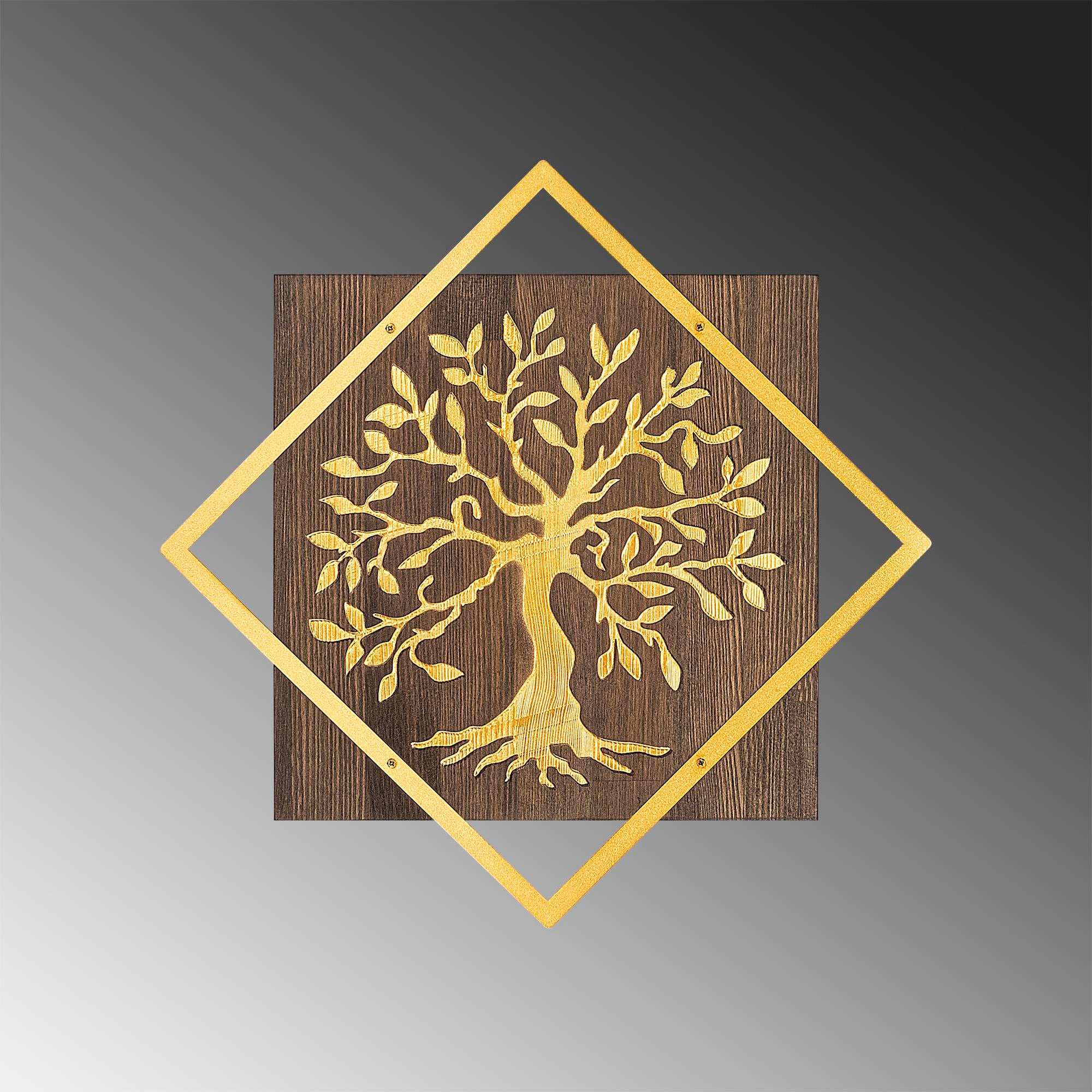 WT-024-GOLD METAL AHŞAP DUVAR PANOLARI