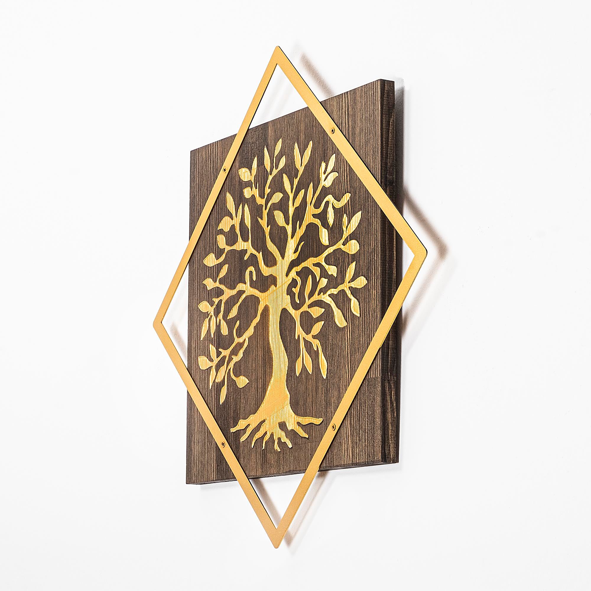 WT-024-GOLD METAL AHŞAP DUVAR PANOLARI