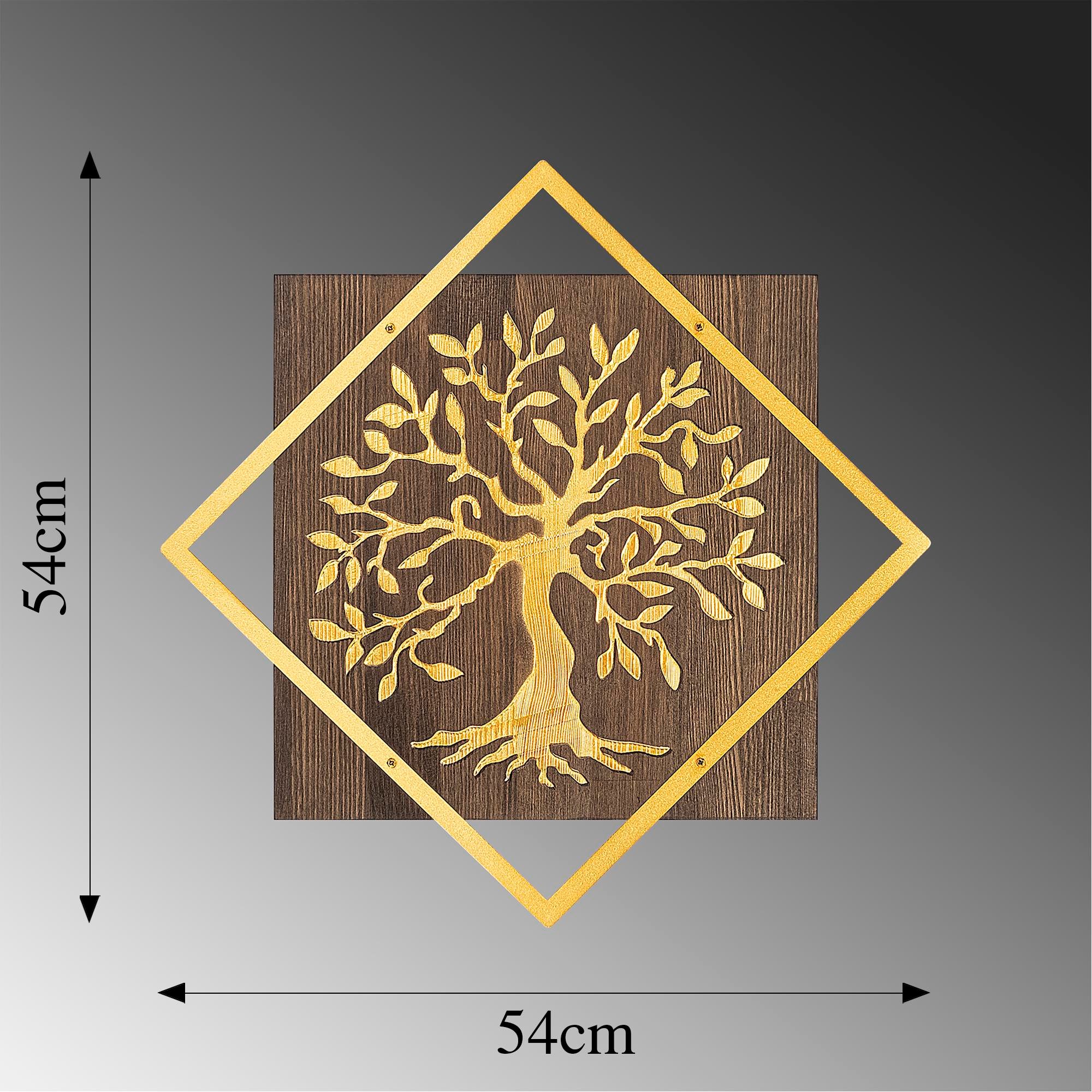 WT-024-GOLD METAL AHŞAP DUVAR PANOLARI