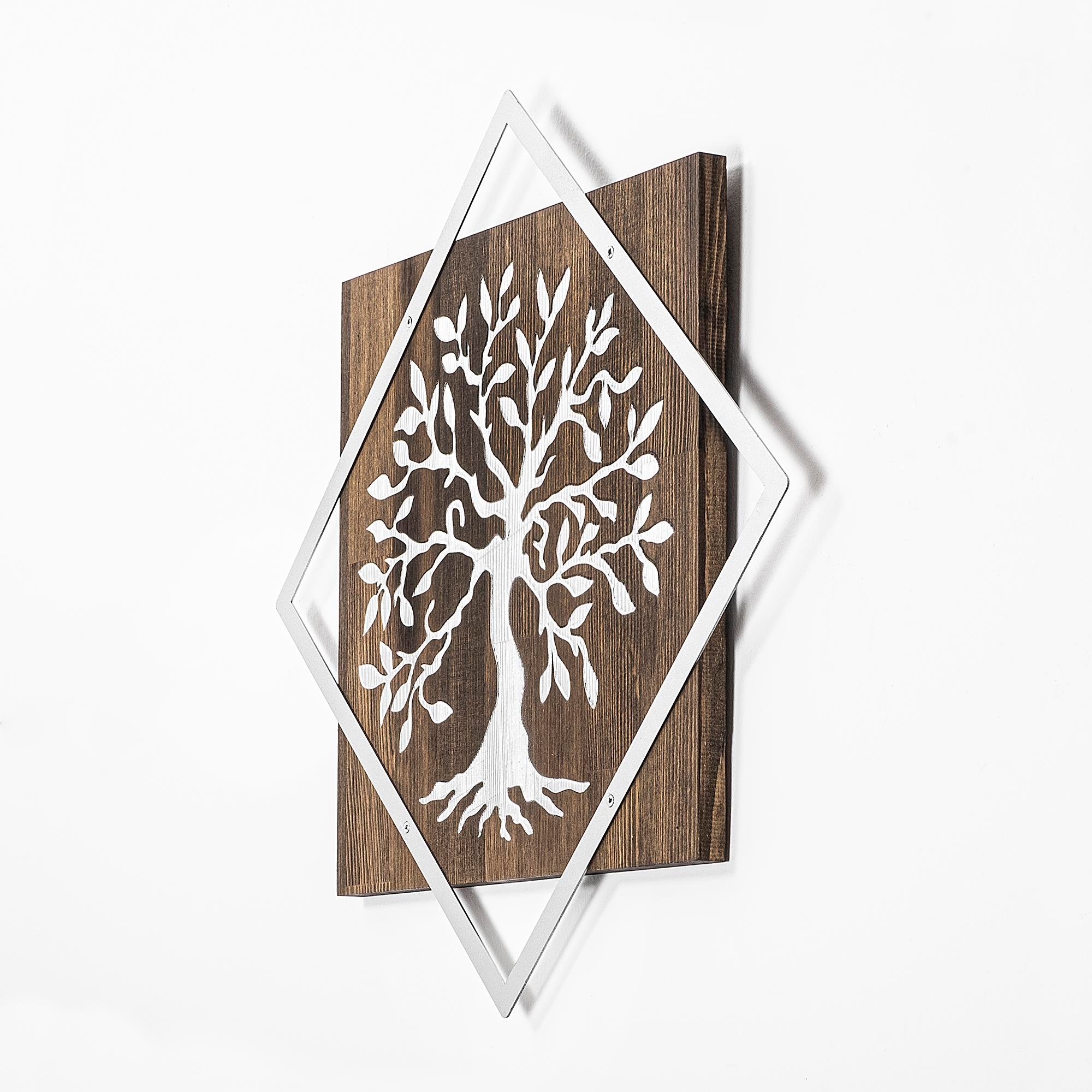 WT-024-SILVER METAL AHŞAP DUVAR PANOLARI