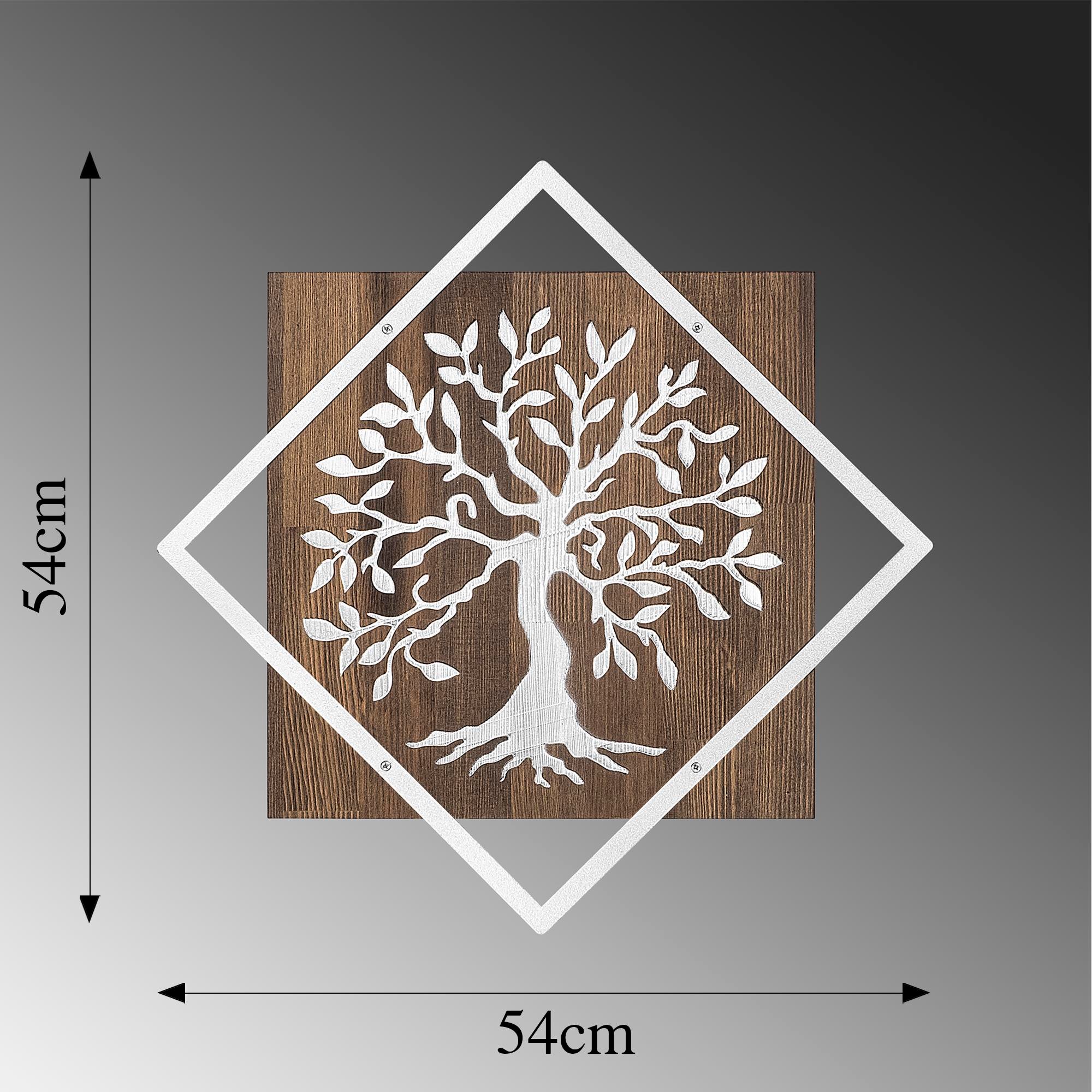 WT-024-SILVER METAL AHŞAP DUVAR PANOLARI