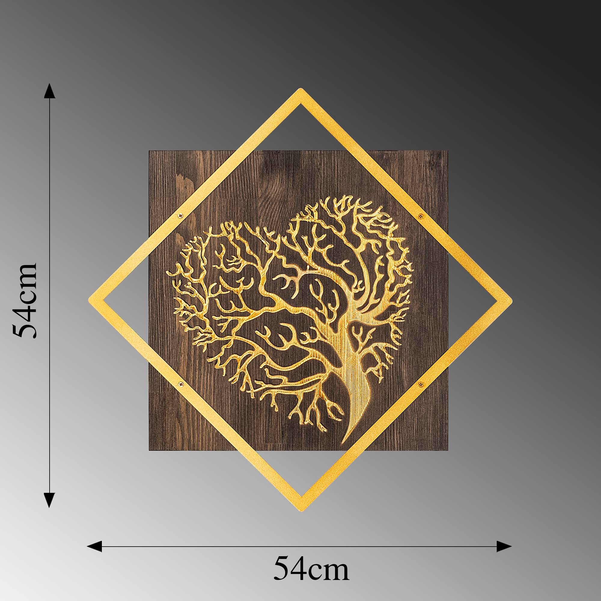 WT-025-GOLD METAL AHŞAP DUVAR PANOLARI