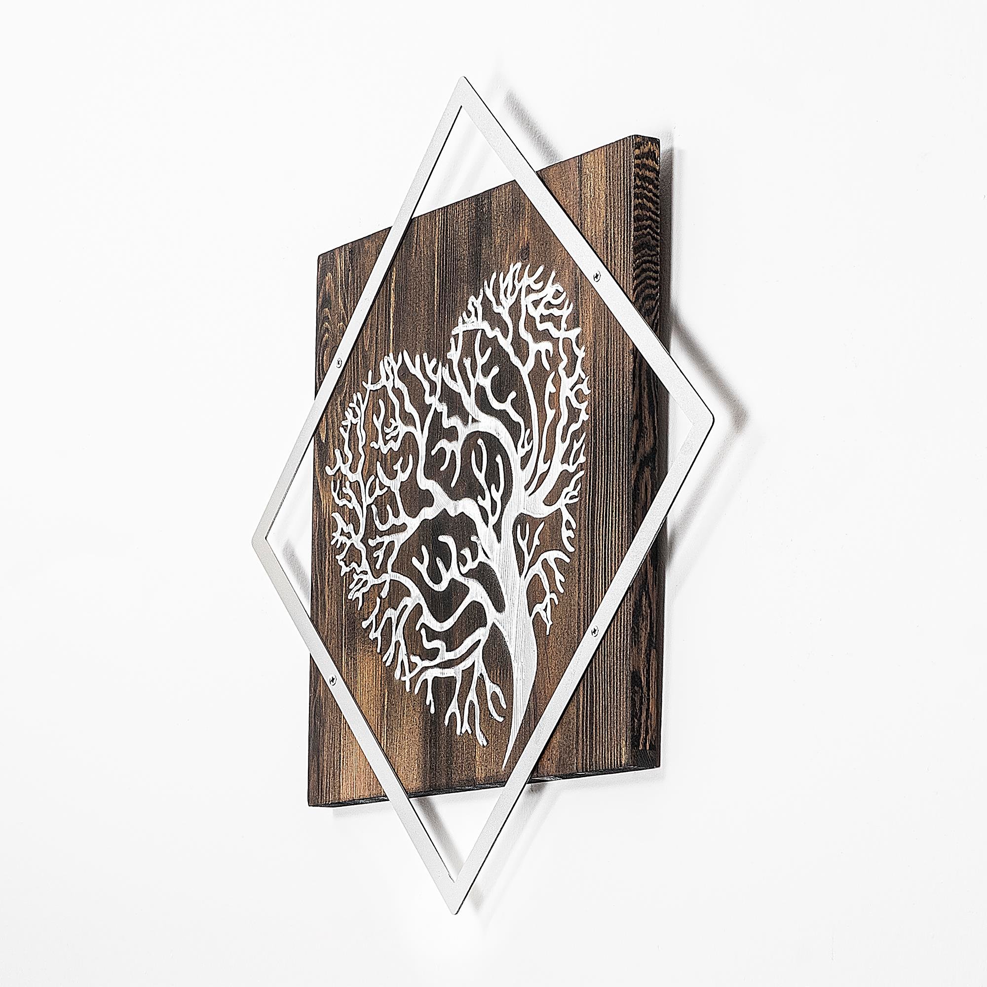 WT-025-SILVER METAL AHŞAP DUVAR PANOLARI