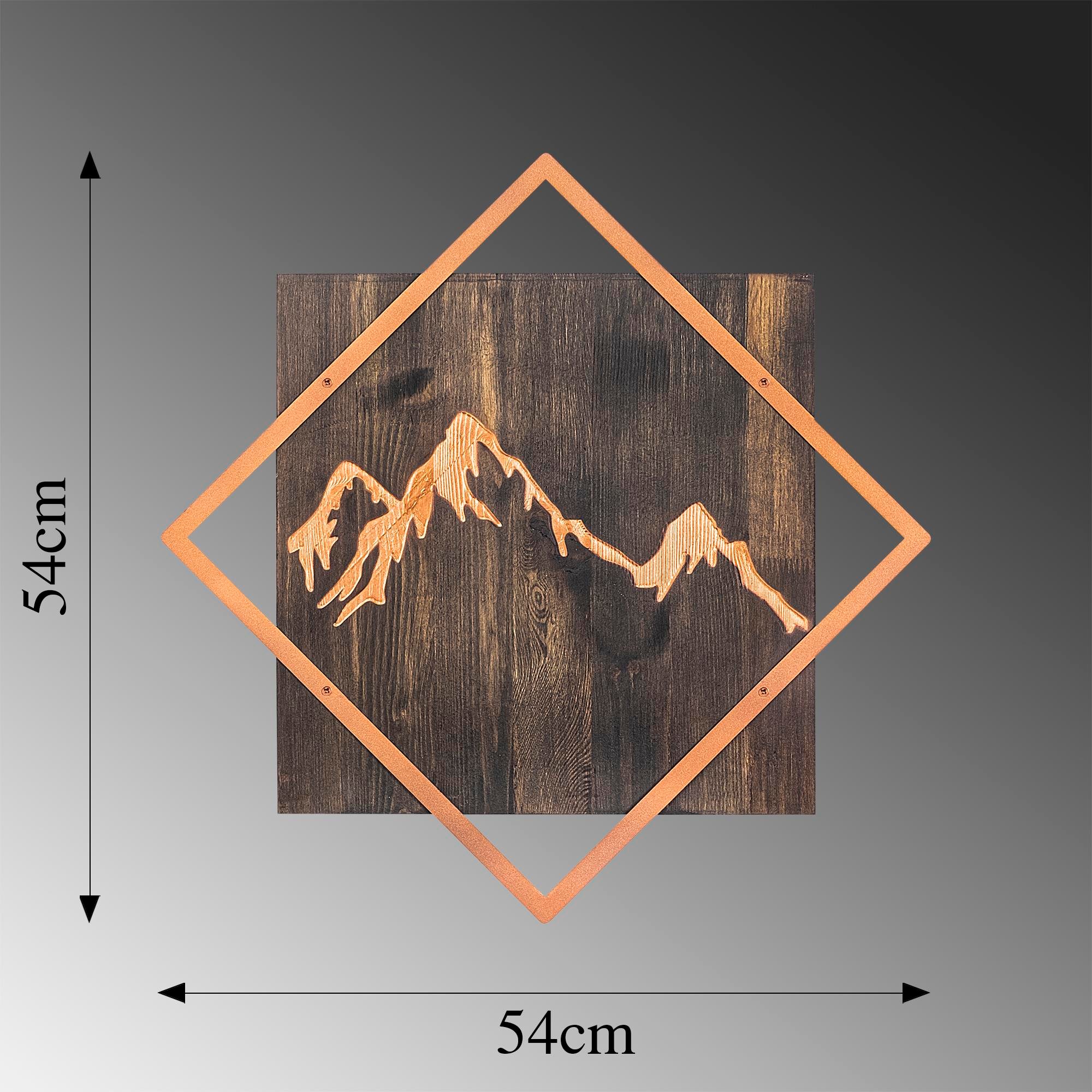 WT-029-COPPER METAL AHŞAP DUVAR PANOLARI