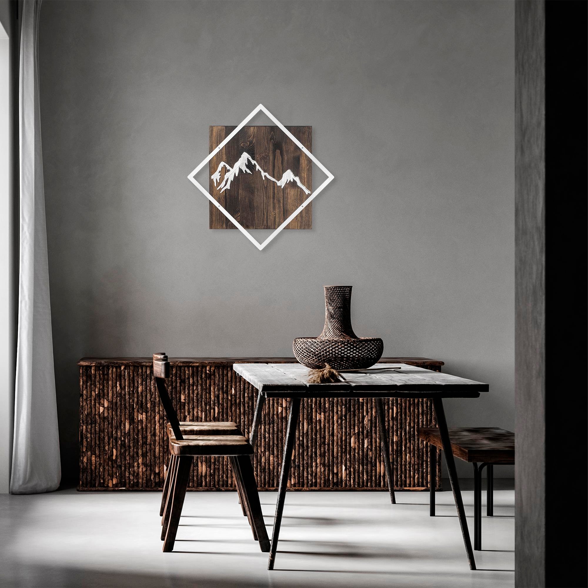 WT-029-SILVER METAL AHŞAP DUVAR PANOLARI