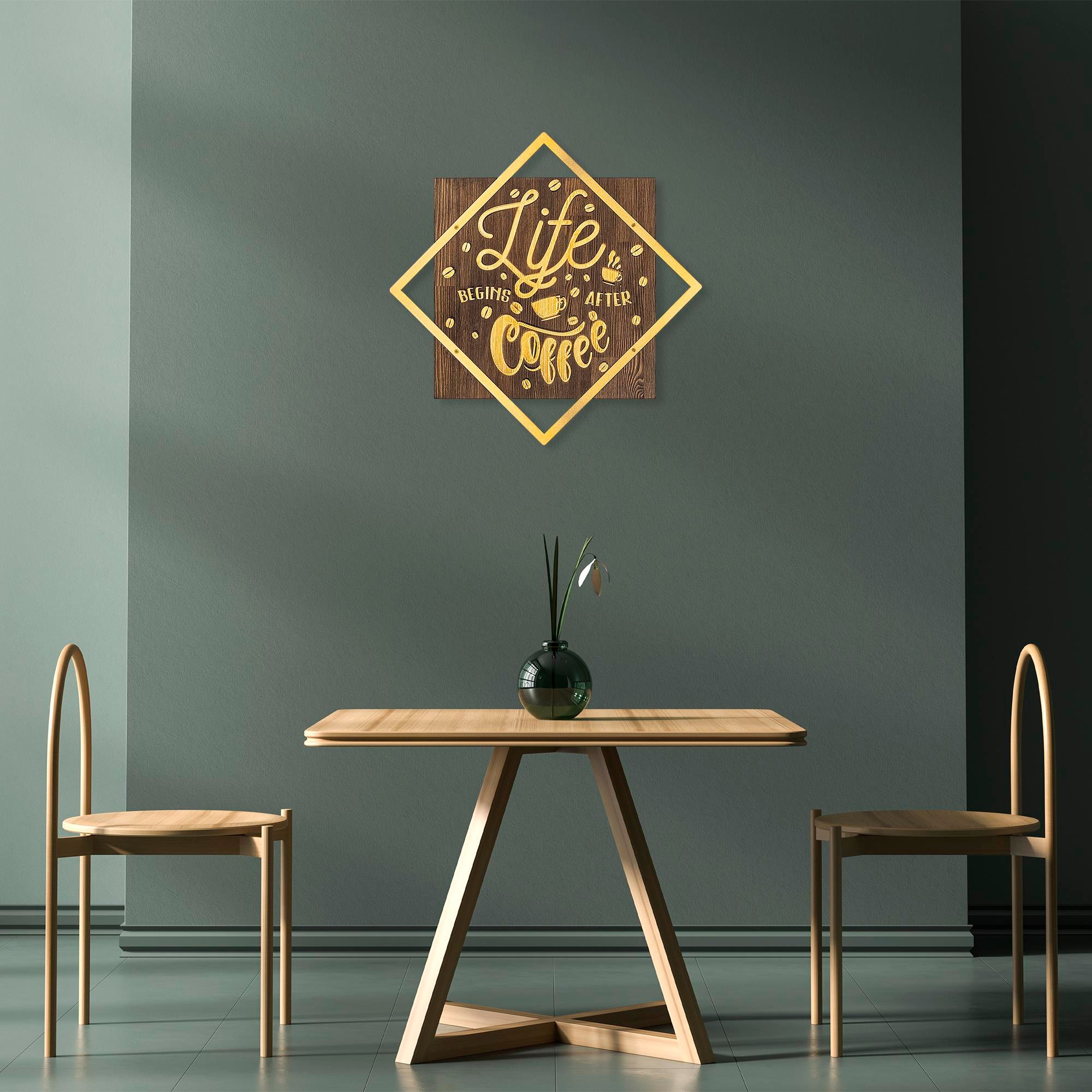 WT-037-GOLD METAL AHŞAP DUVAR PANOLARI