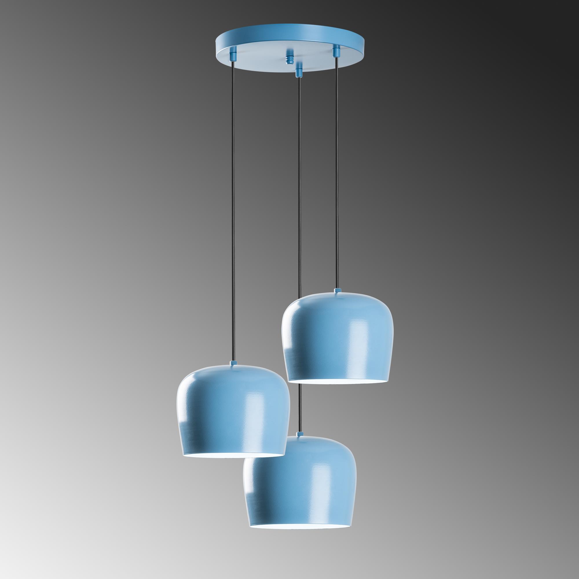 YOZGAT-N-1413-LIGHTBLUE, METAL SIVAMA 3'LÜ TEPSİ SARKIT