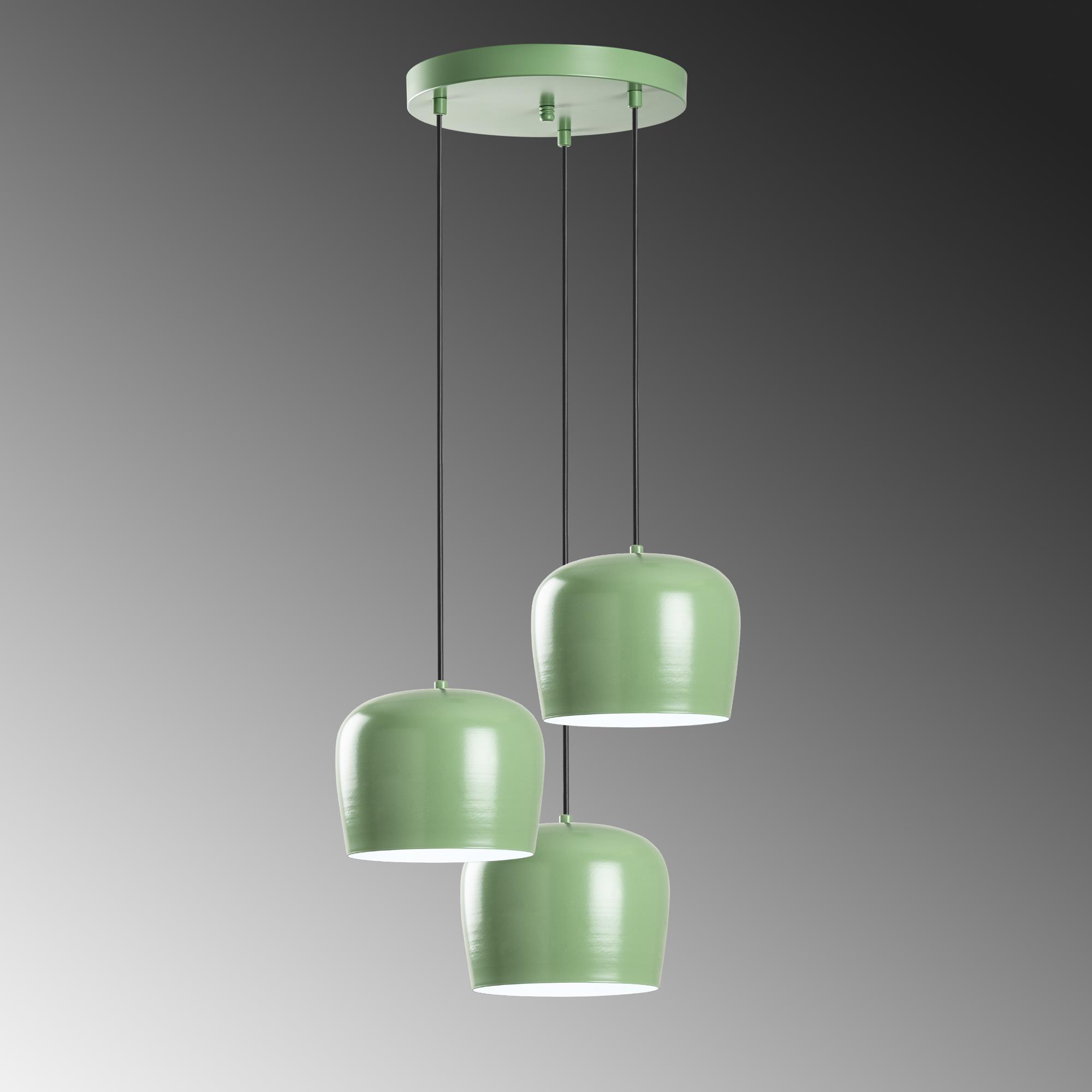YOZGAT-N-1413-MINTGREEN, METAL SIVAMA 3'LÜ TEPSİ SARKIT