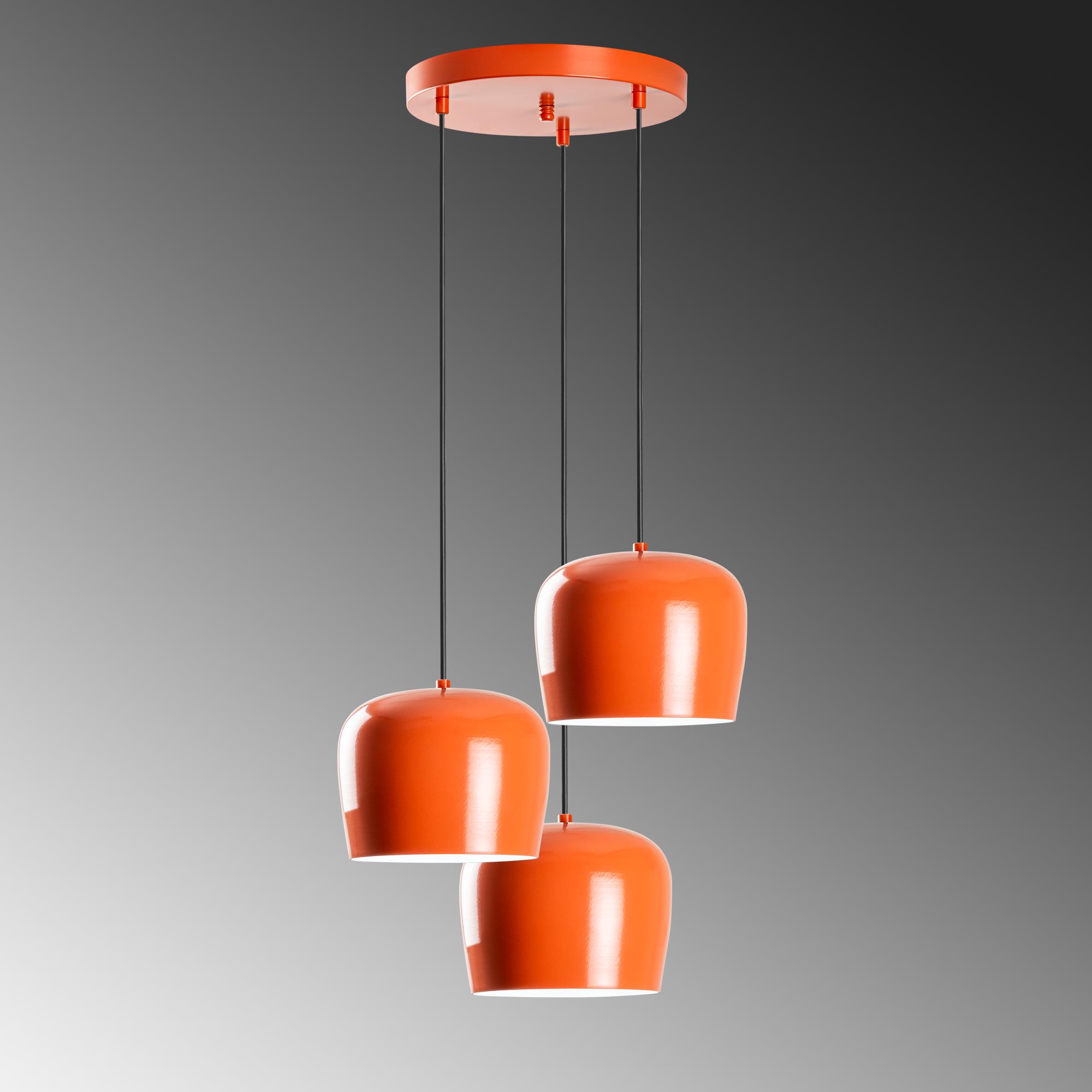 YOZGAT-N-1413-ORANGE, METAL SIVAMA 3'LÜ TEPSİ SARKIT