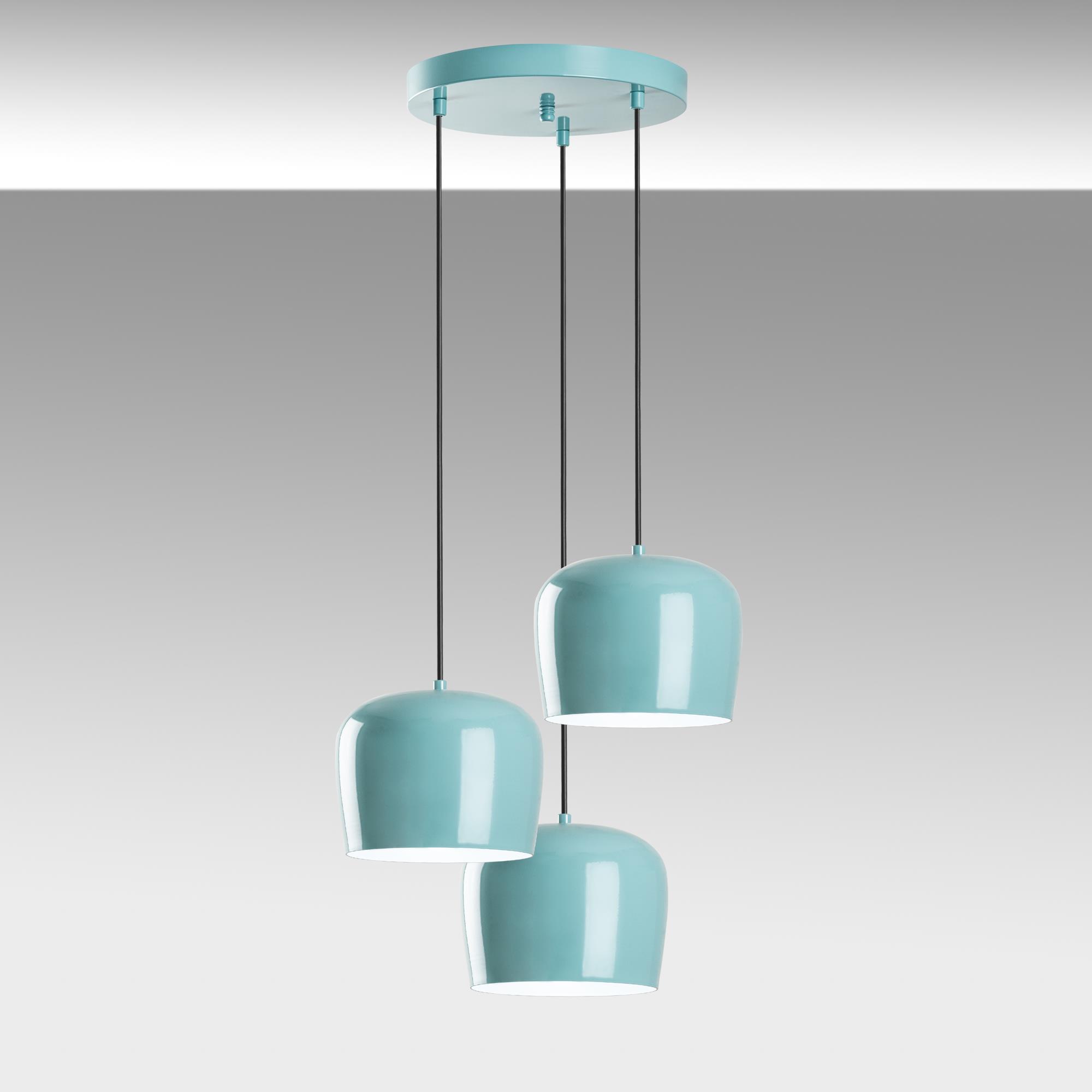 YOZGAT-N-1413-TURQUOISE, METAL SIVAMA 3'LÜ TEPSİ SARKIT