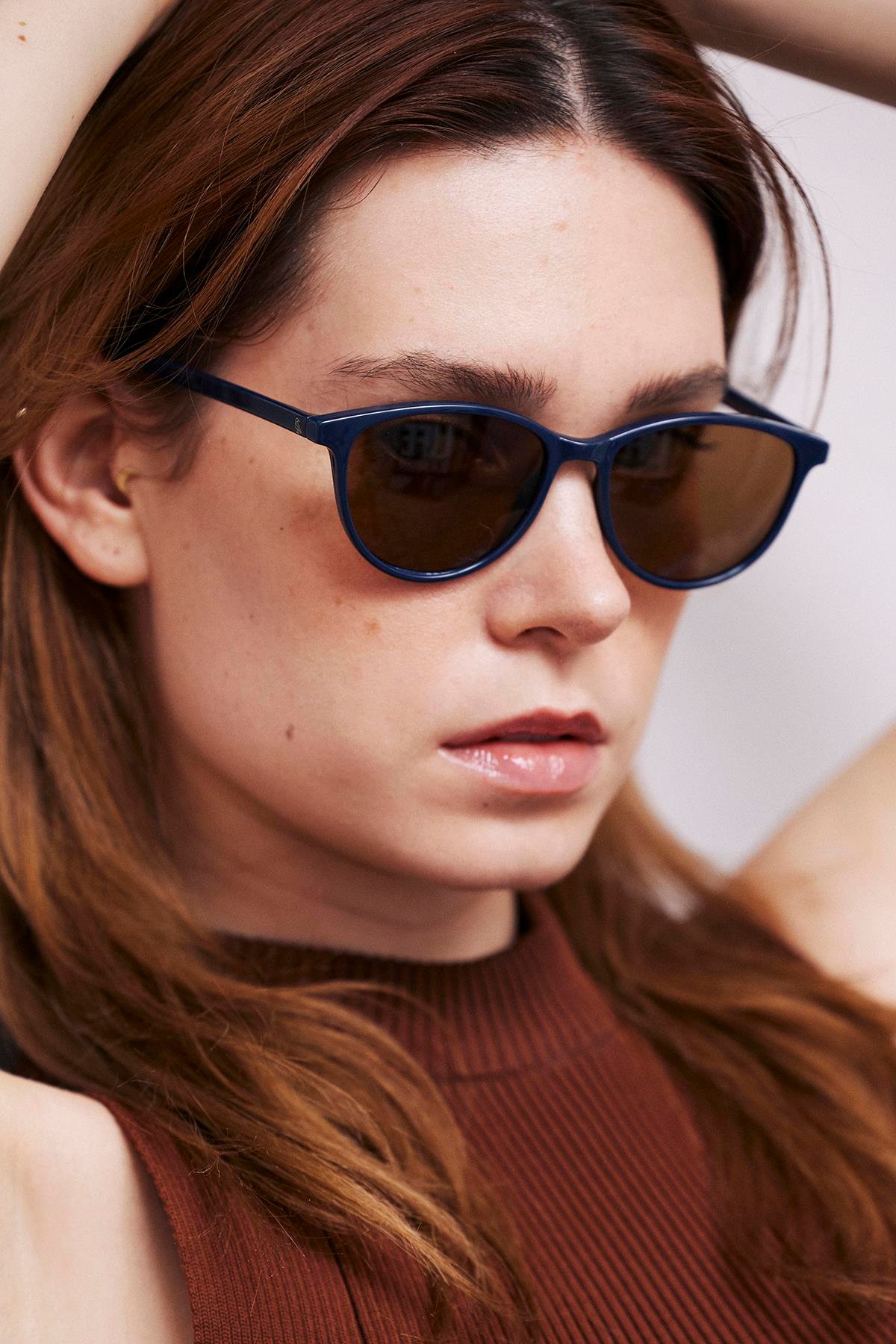 Adelric Navy Brown Güneş Gözlüğü