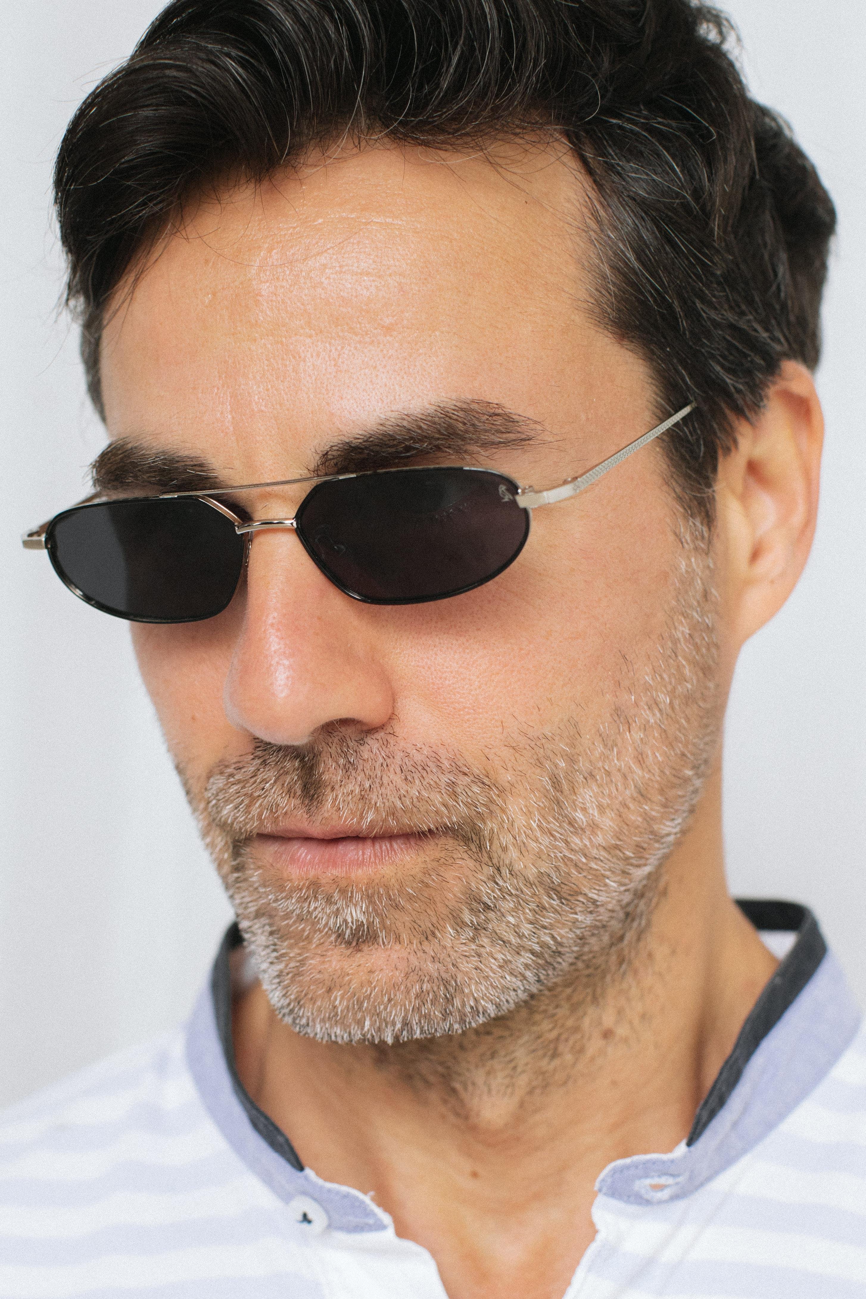 Alwin Silver Black Erkek Güneş Gözlüğü