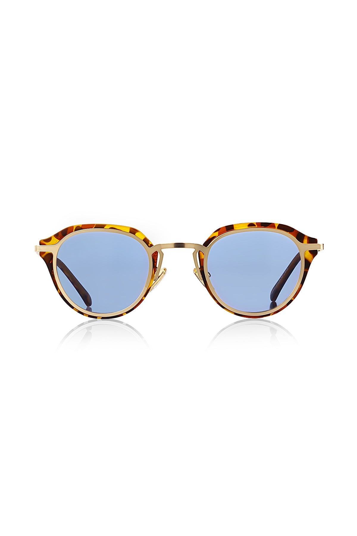 Alyssa Gold Blue Leopard Erkek Güneş Gözlüğü