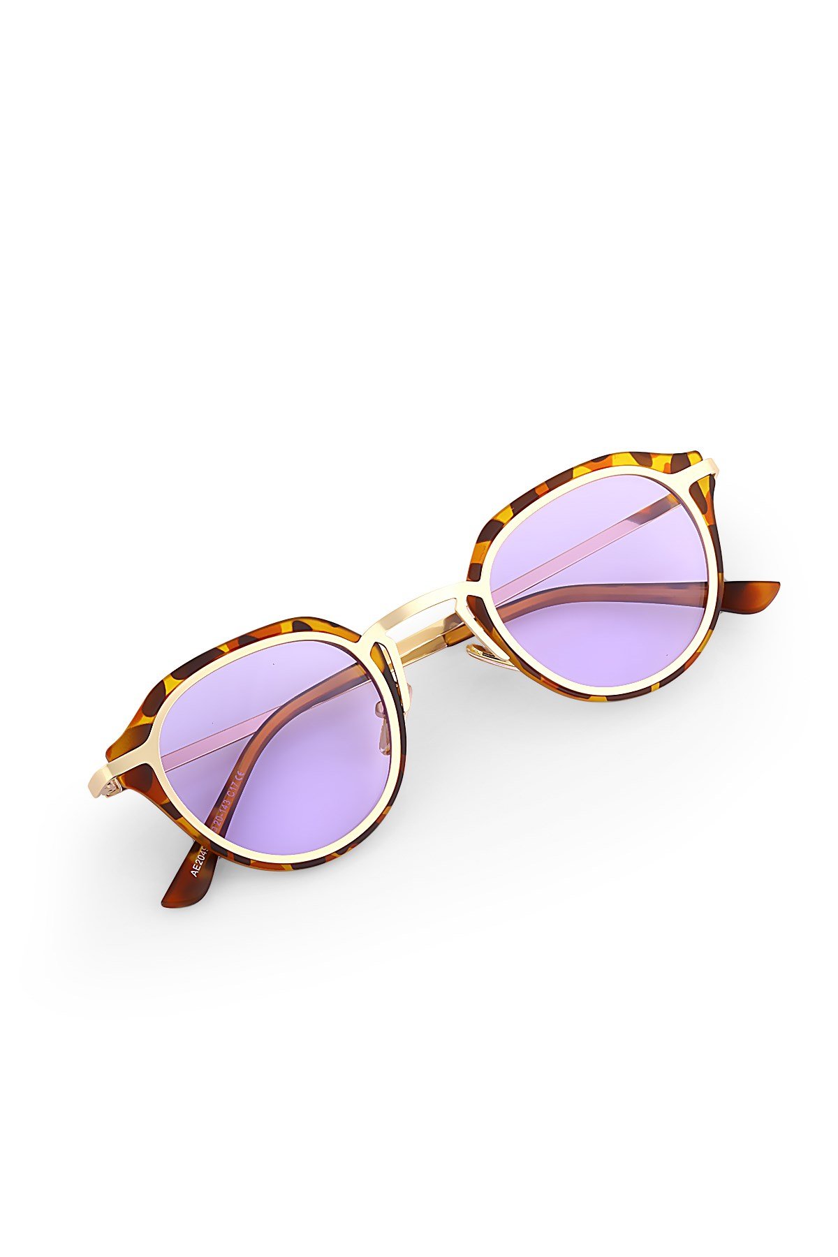 Alyssa Gold Purple Leopard Erkek Güneş Gözlüğü