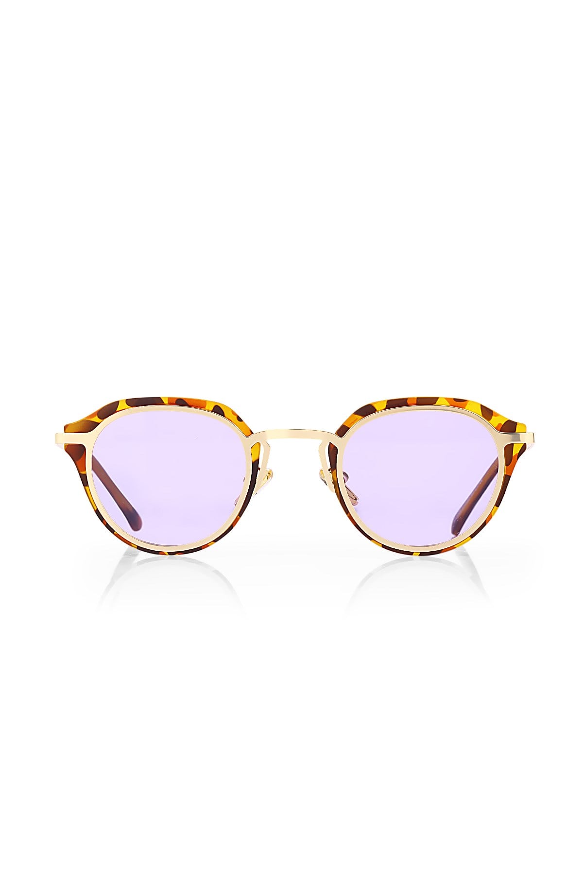 Alyssa Gold Purple Leopard Erkek Güneş Gözlüğü