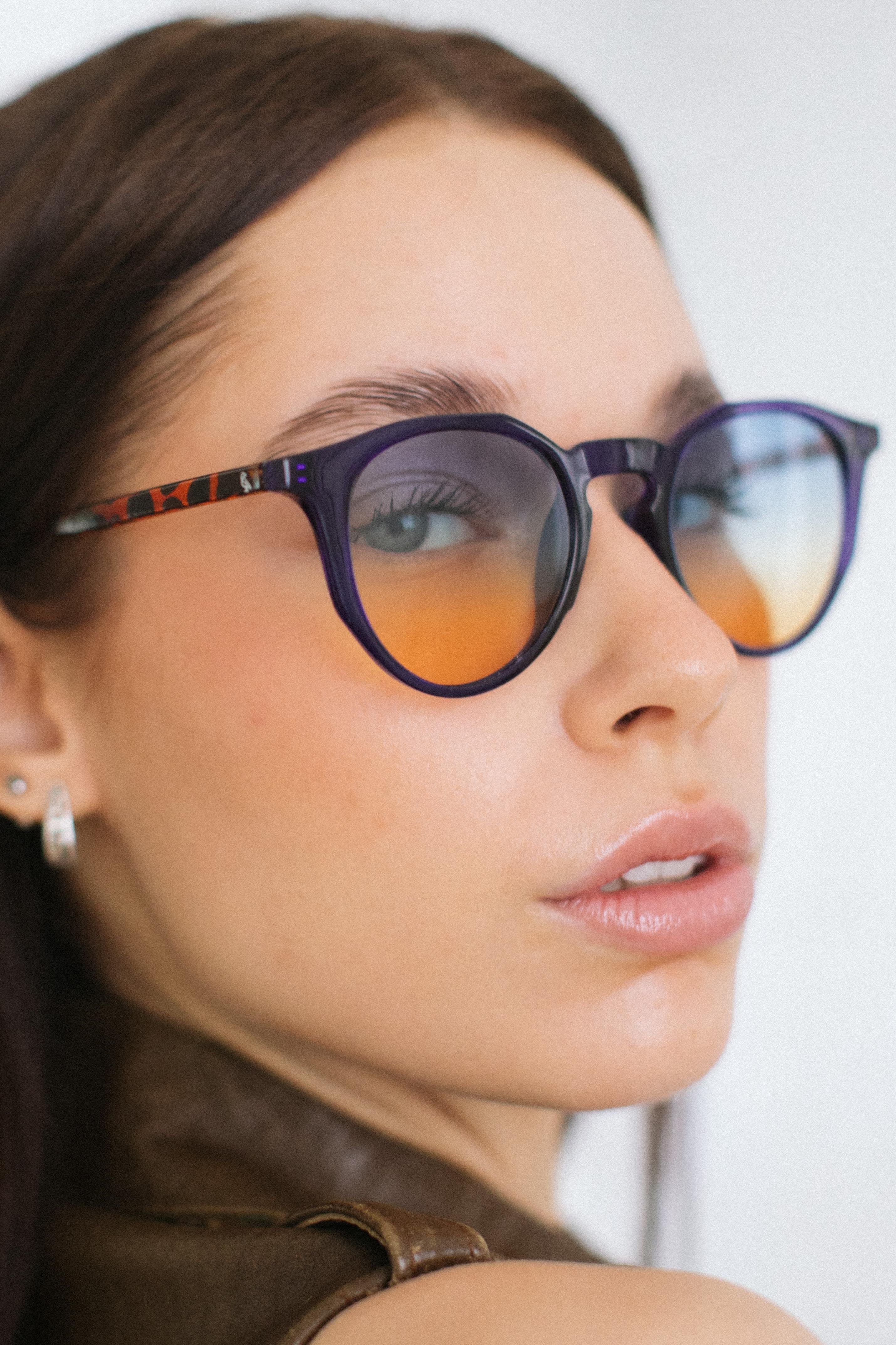 Amora Blue Leopard Orange Güneş Gözlüğü