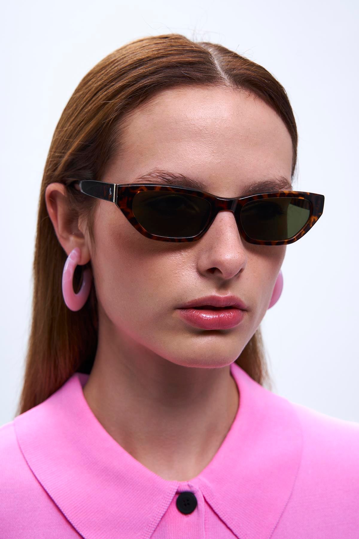 Aralık Leopard Green Güneş Gözlüğü