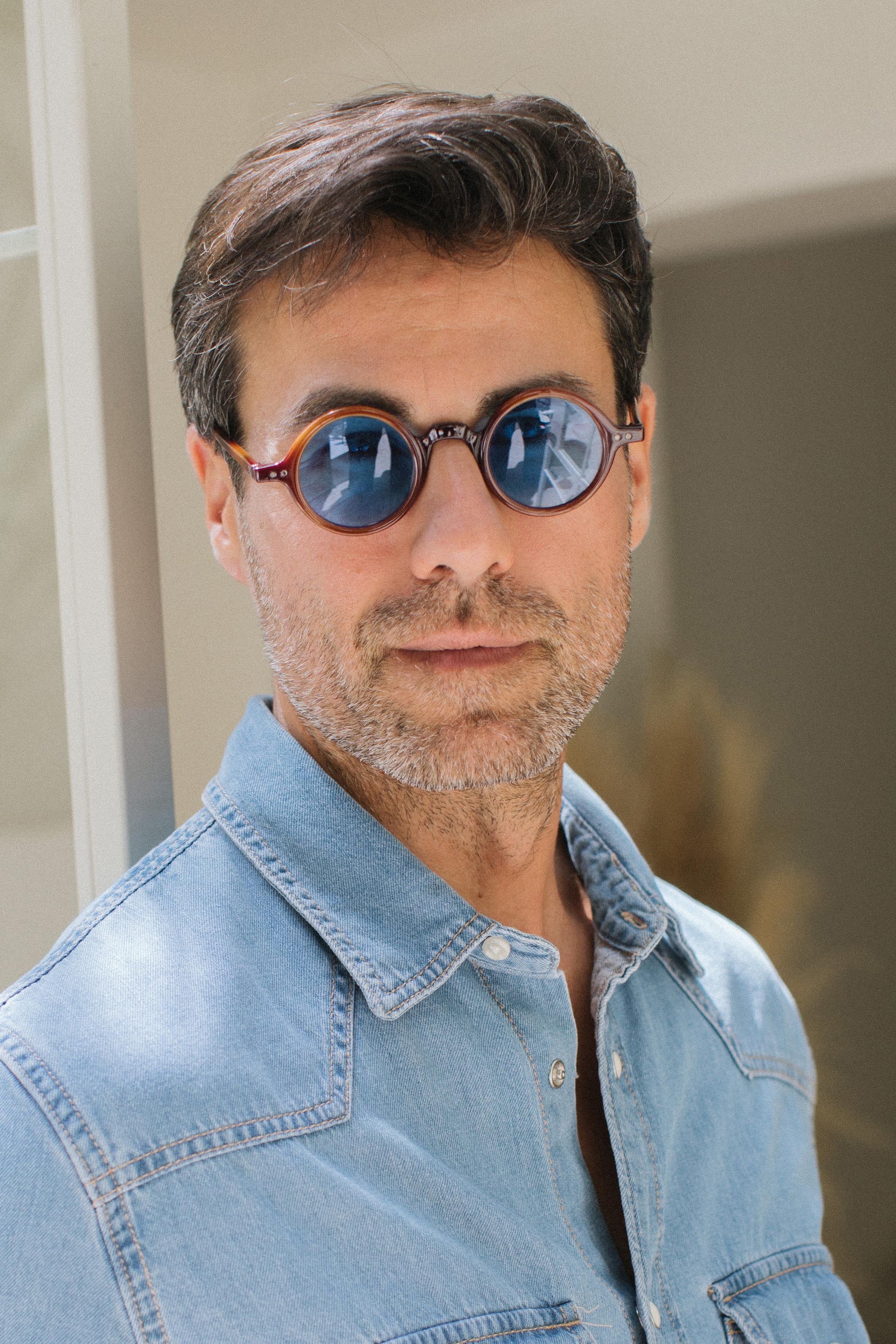 Aristo Latte Brown Blue Erkek Güneş Gözlüğü