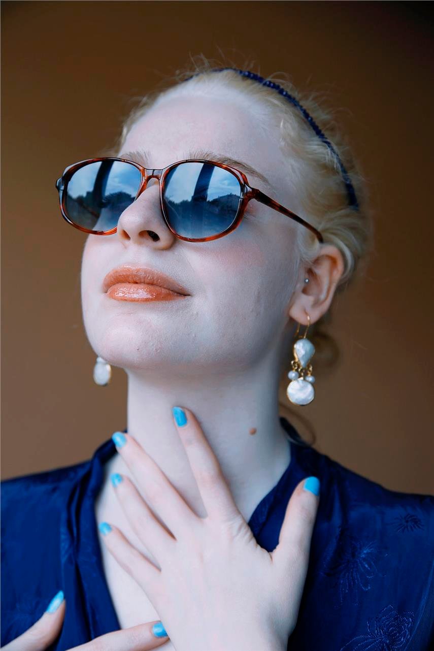 Astrid Leopard Blue Güneş Gözlüğü