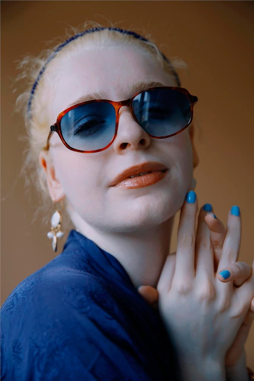 Astrid Leopard Blue Güneş Gözlüğü