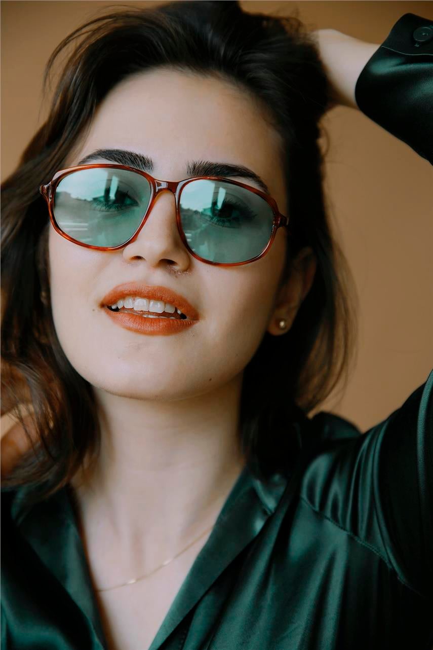 Astrid Leopard Green Güneş Gözlüğü
