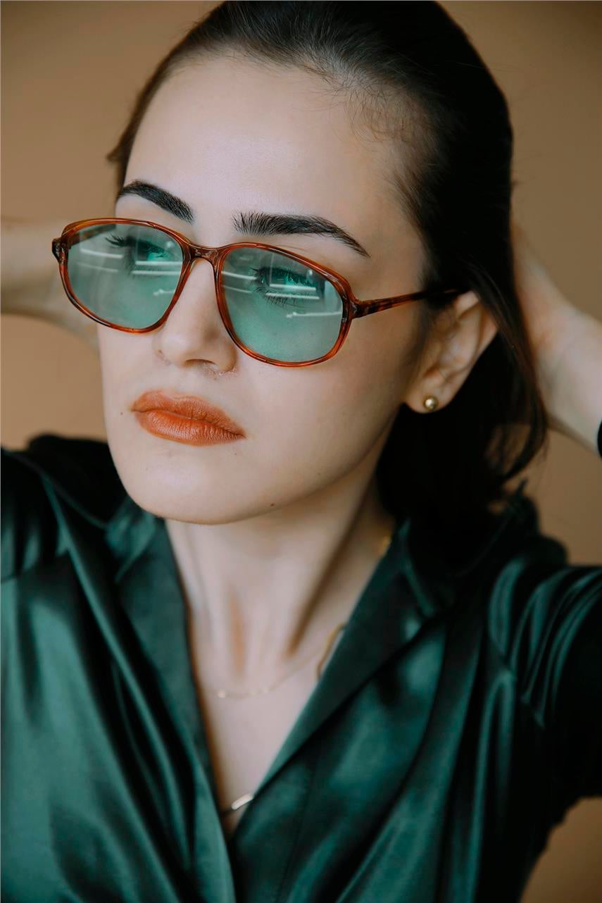 Astrid Leopard Green Güneş Gözlüğü