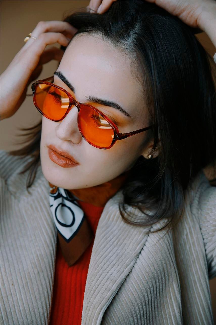 Astrid Leopard Orange Güneş Gözlüğü