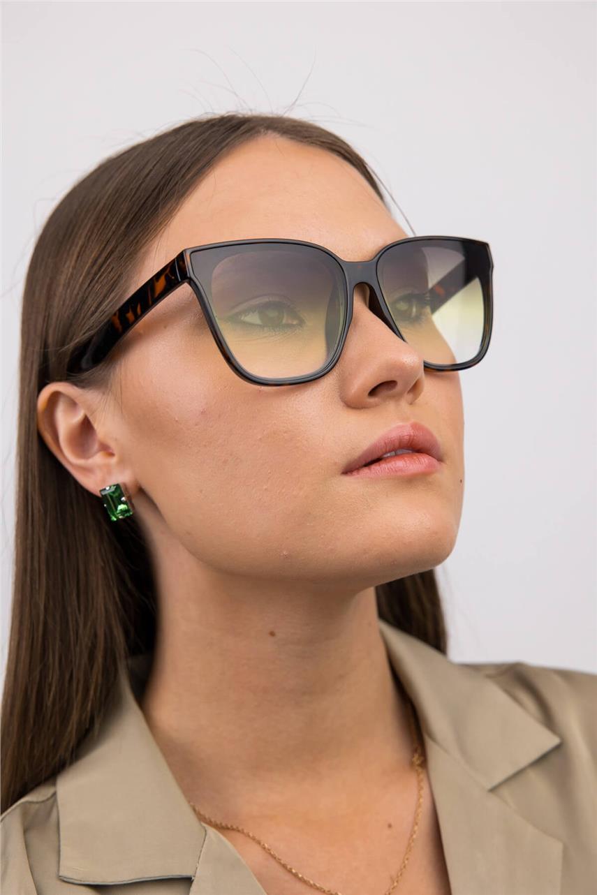 Belda Green Leopard Güneş Gözlüğü
