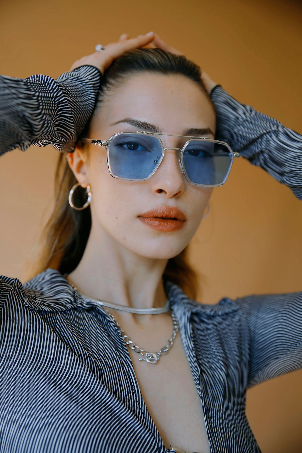 Benedict Silver Blue Güneş Gözlüğü