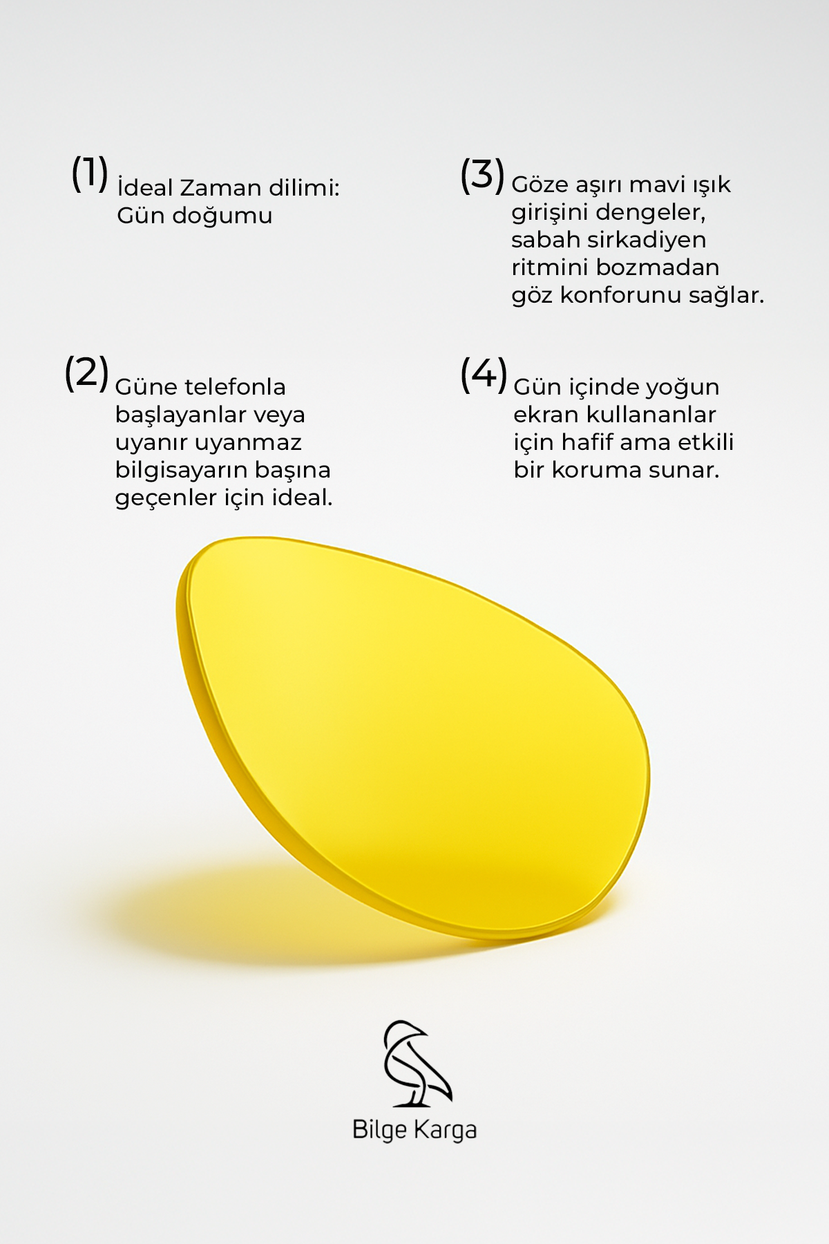 Çardak Black Yellow Sirkadiyen Güneş Gözlüğü
