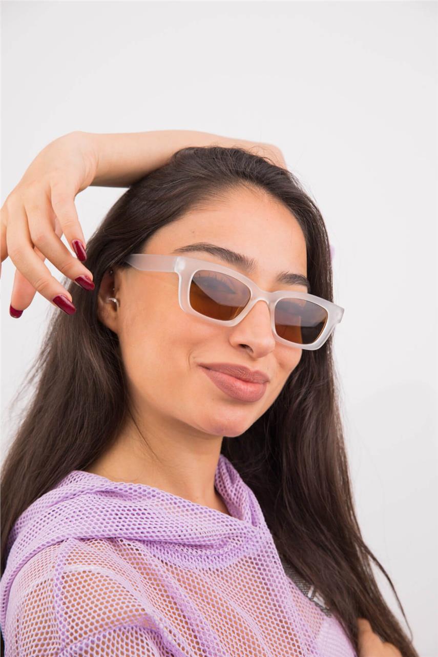 Catrine  Matt Clear Brown Güneş Gözlüğü