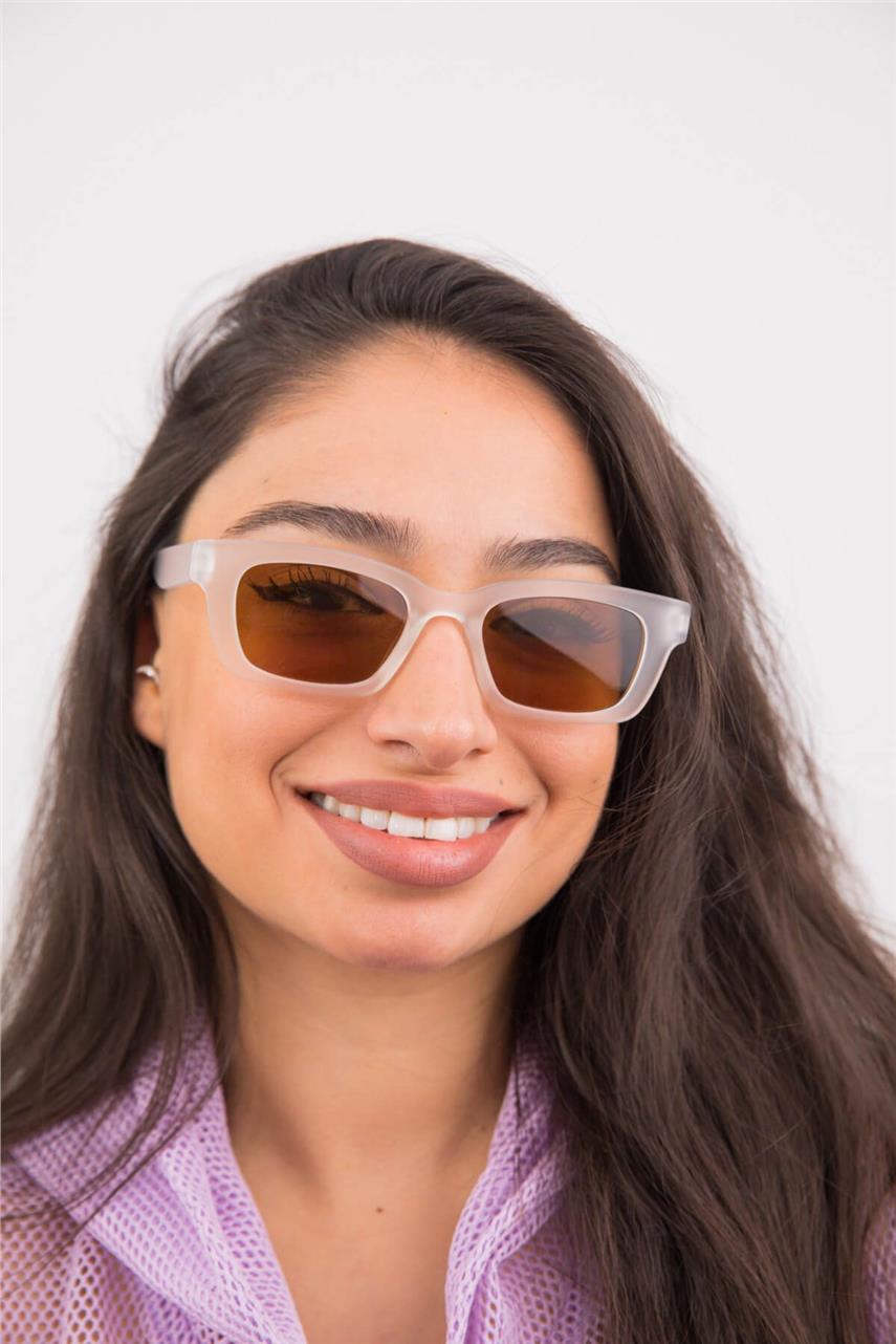 Catrine  Matt Clear Brown Güneş Gözlüğü