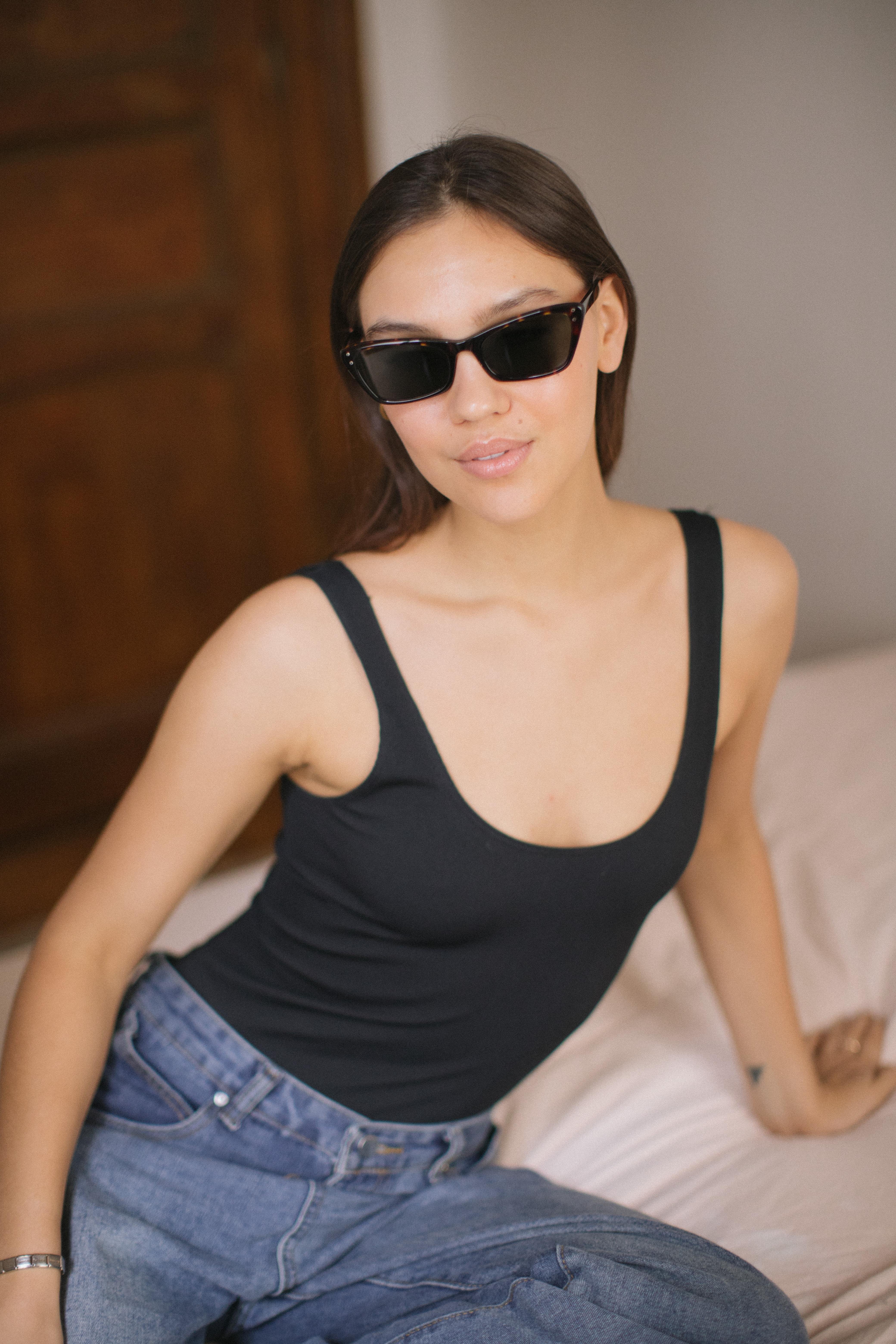 Celina Dark Leopard Green Güneş Gözlüğü