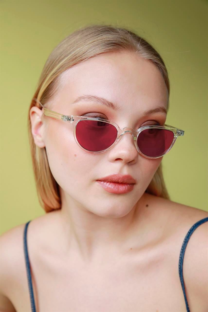Ceyda Clear Red Güneş Gözlüğü