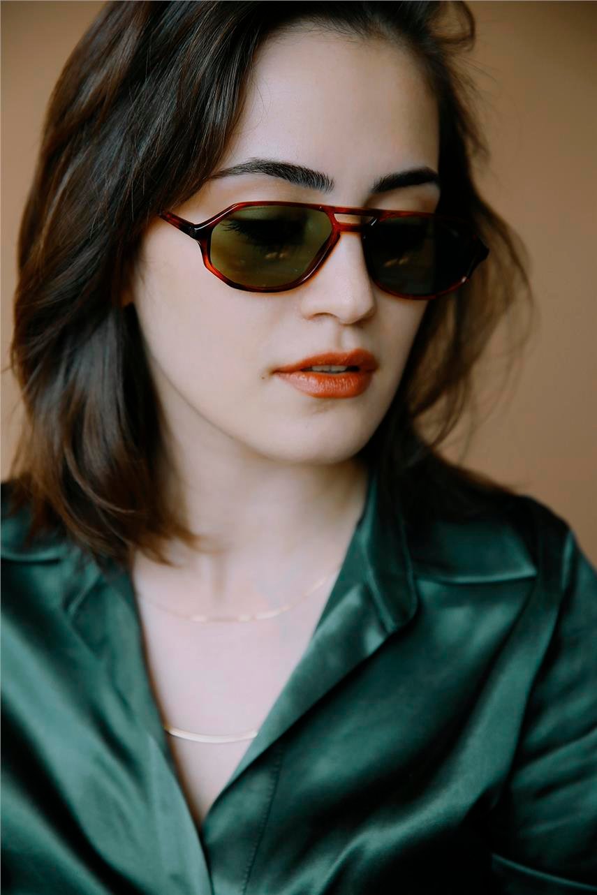 Chandler Leopard Green Güneş Gözlüğü