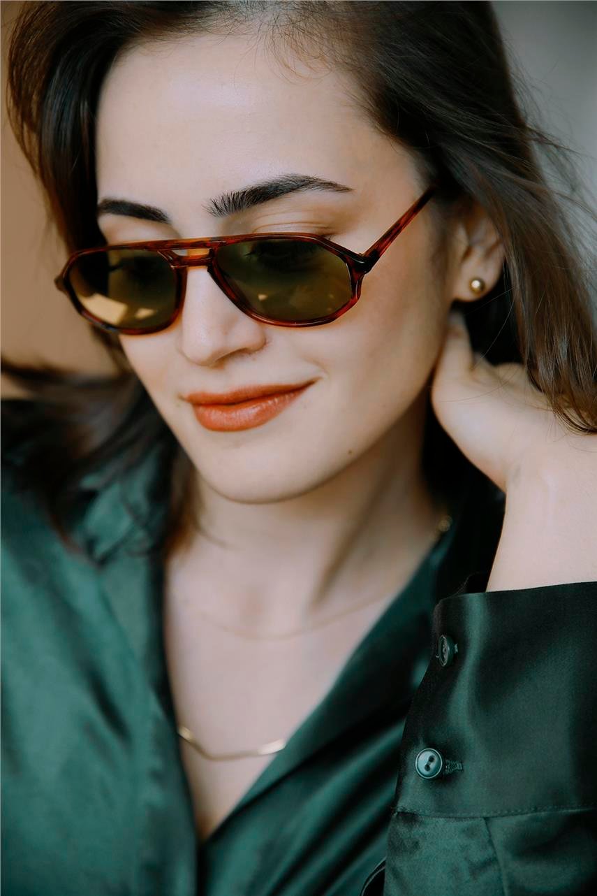 Chandler Leopard Green Güneş Gözlüğü