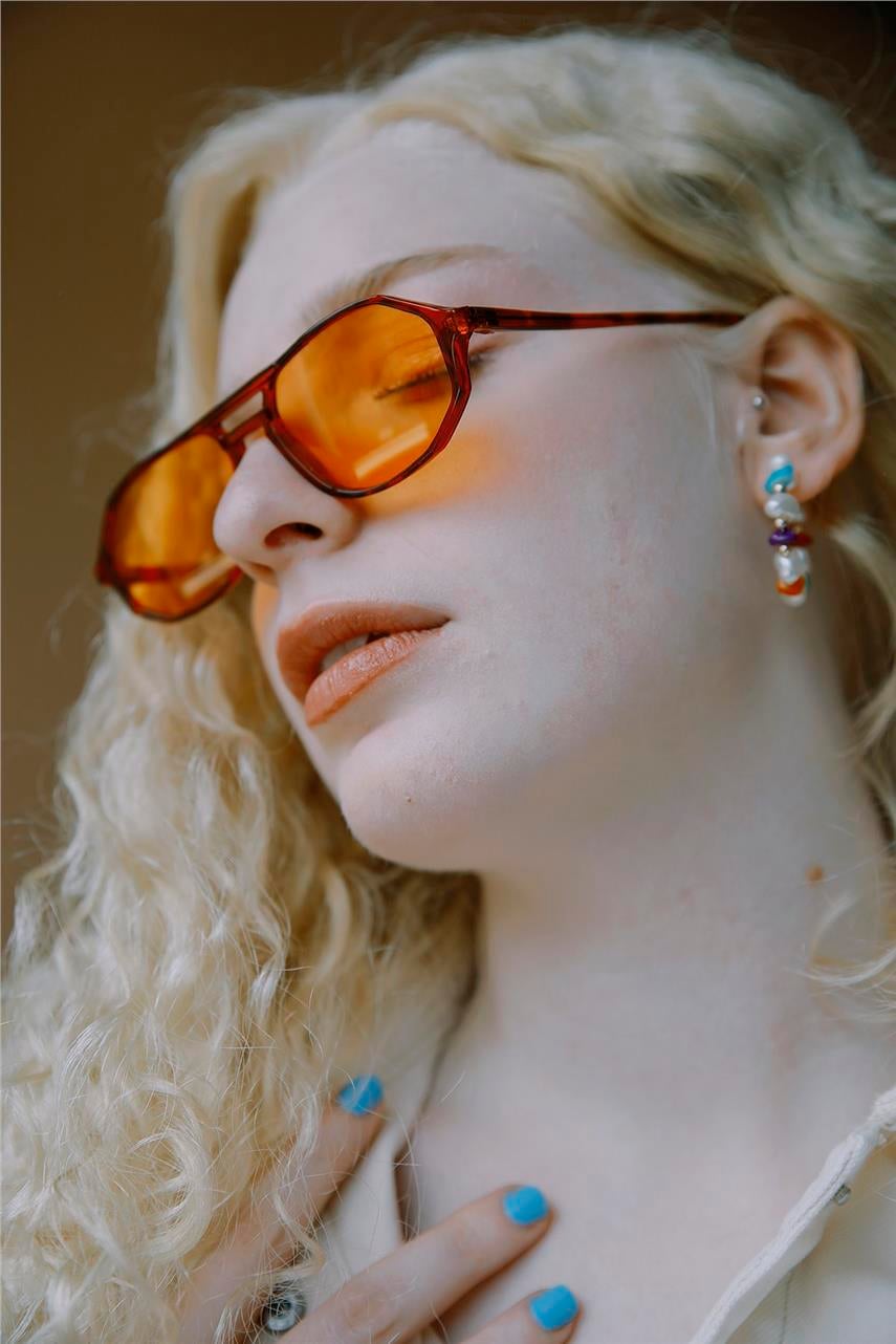 Chandler Orange Leopard Güneş Gözlüğü