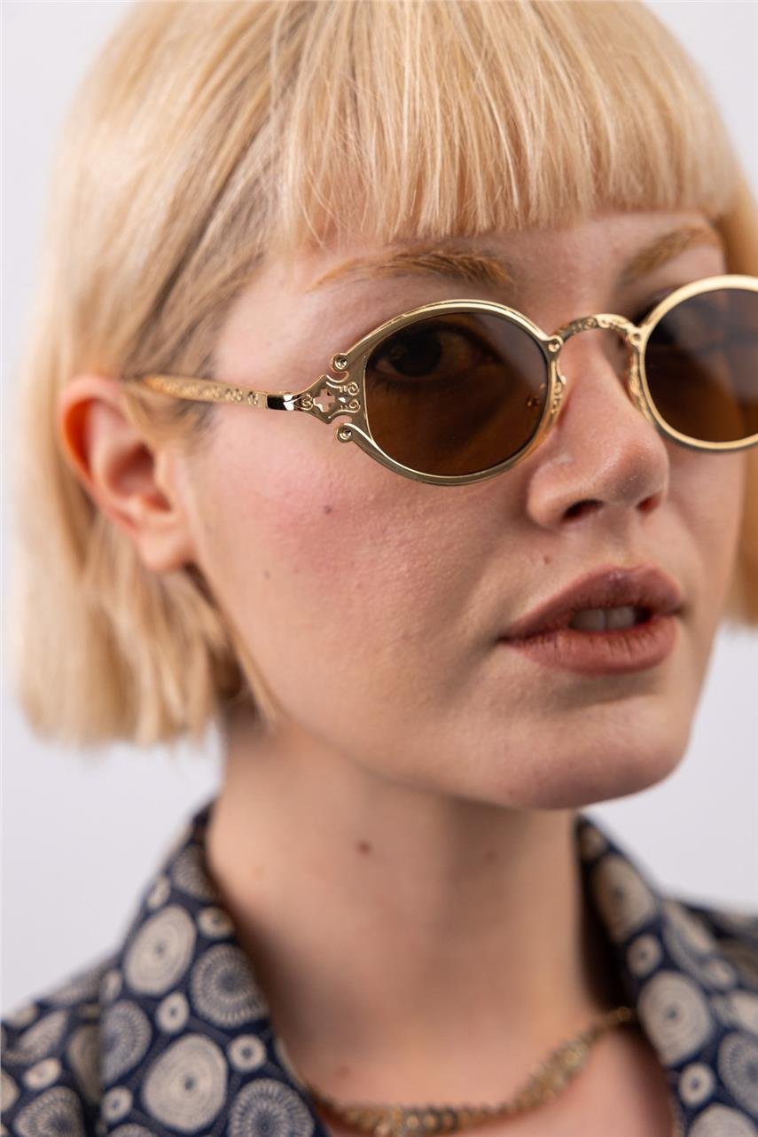 Charlotte Gold Brown Güneş Gözlüğü