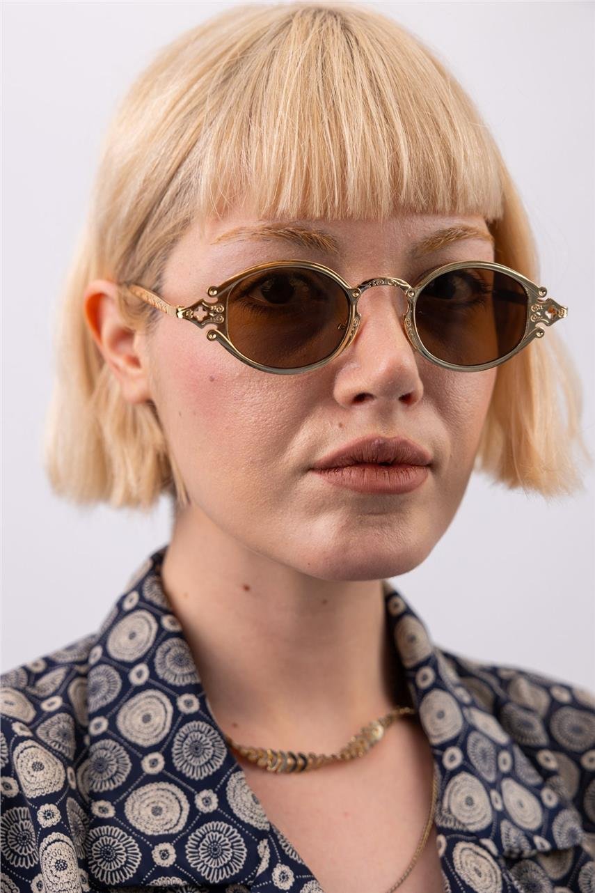 Charlotte Gold Brown Güneş Gözlüğü