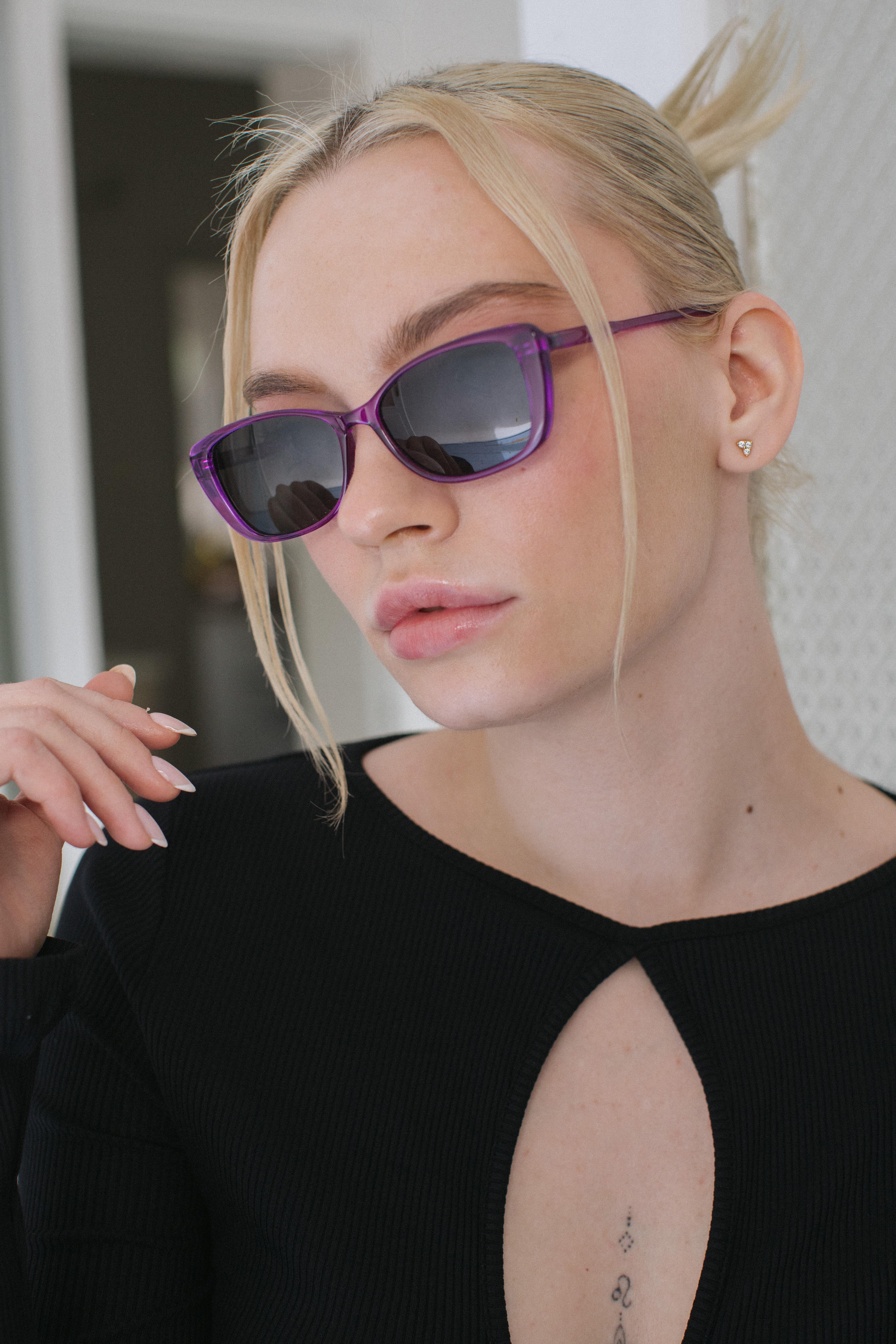 Charmian Black Purple Güneş Gözlüğü