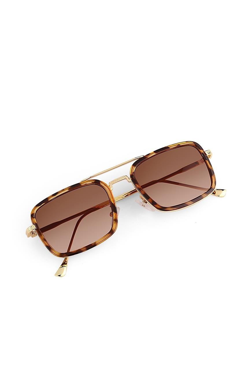 Claude Gold Leopard Brown Güneş Gözlüğü