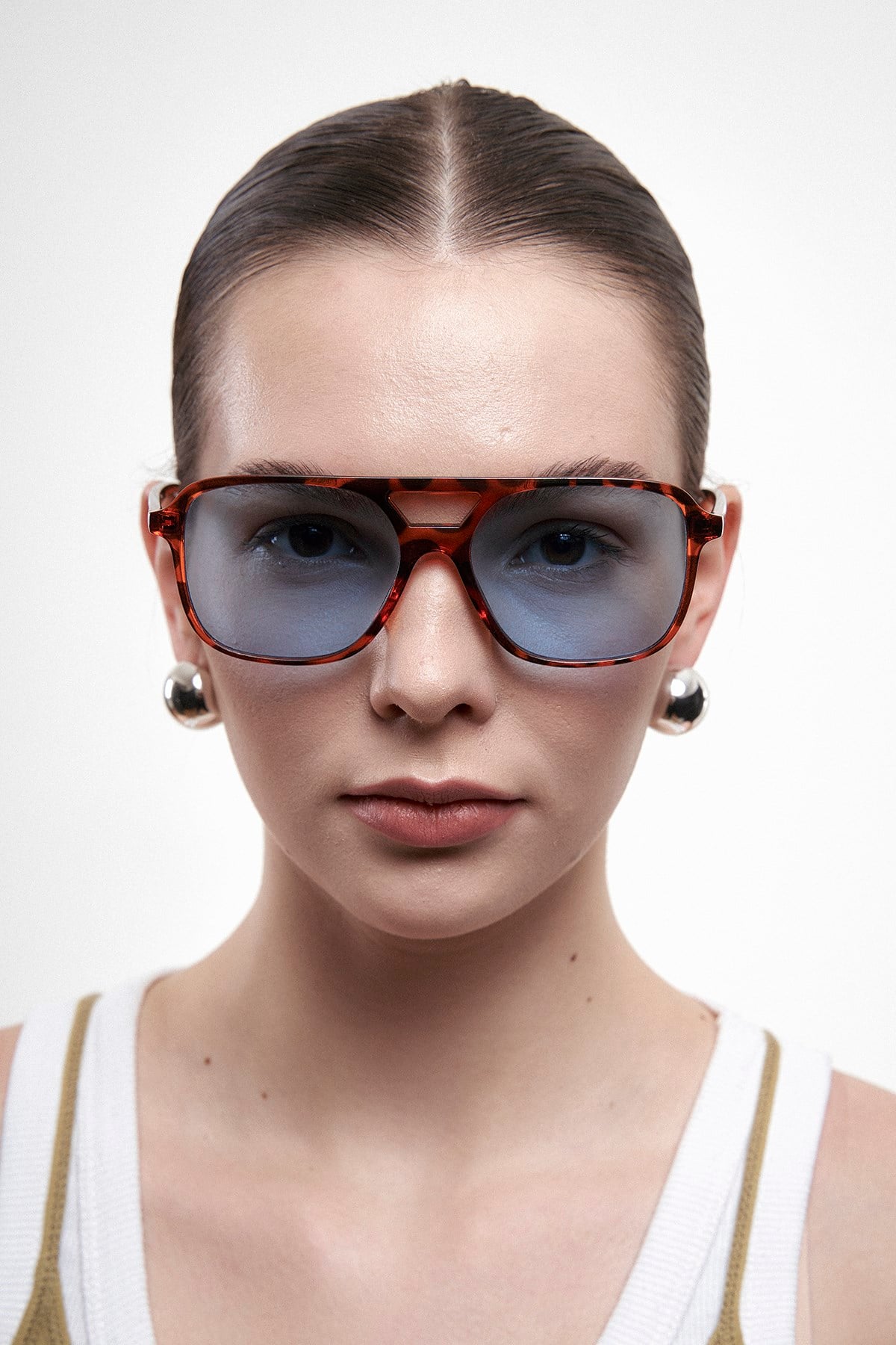 Cleo Leopard Blue Güneş Gözlüğü