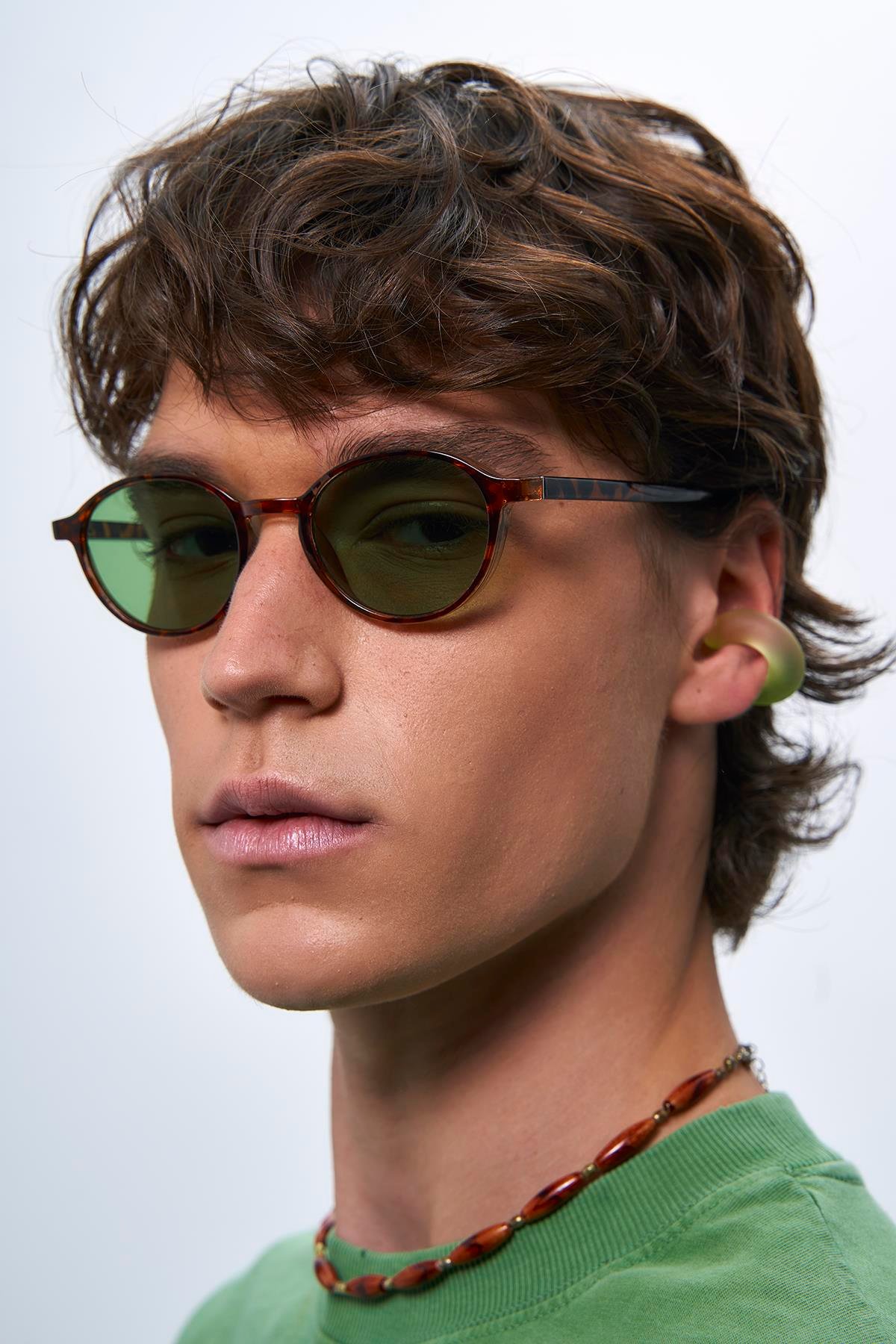 Cunda Leopard Green Erkek Güneş Gözlüğü