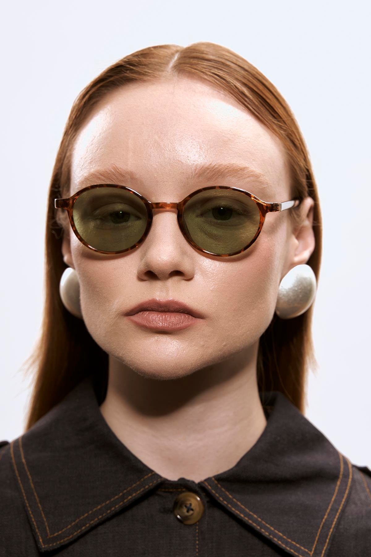 Cunda Leopard Green Güneş Gözlüğü