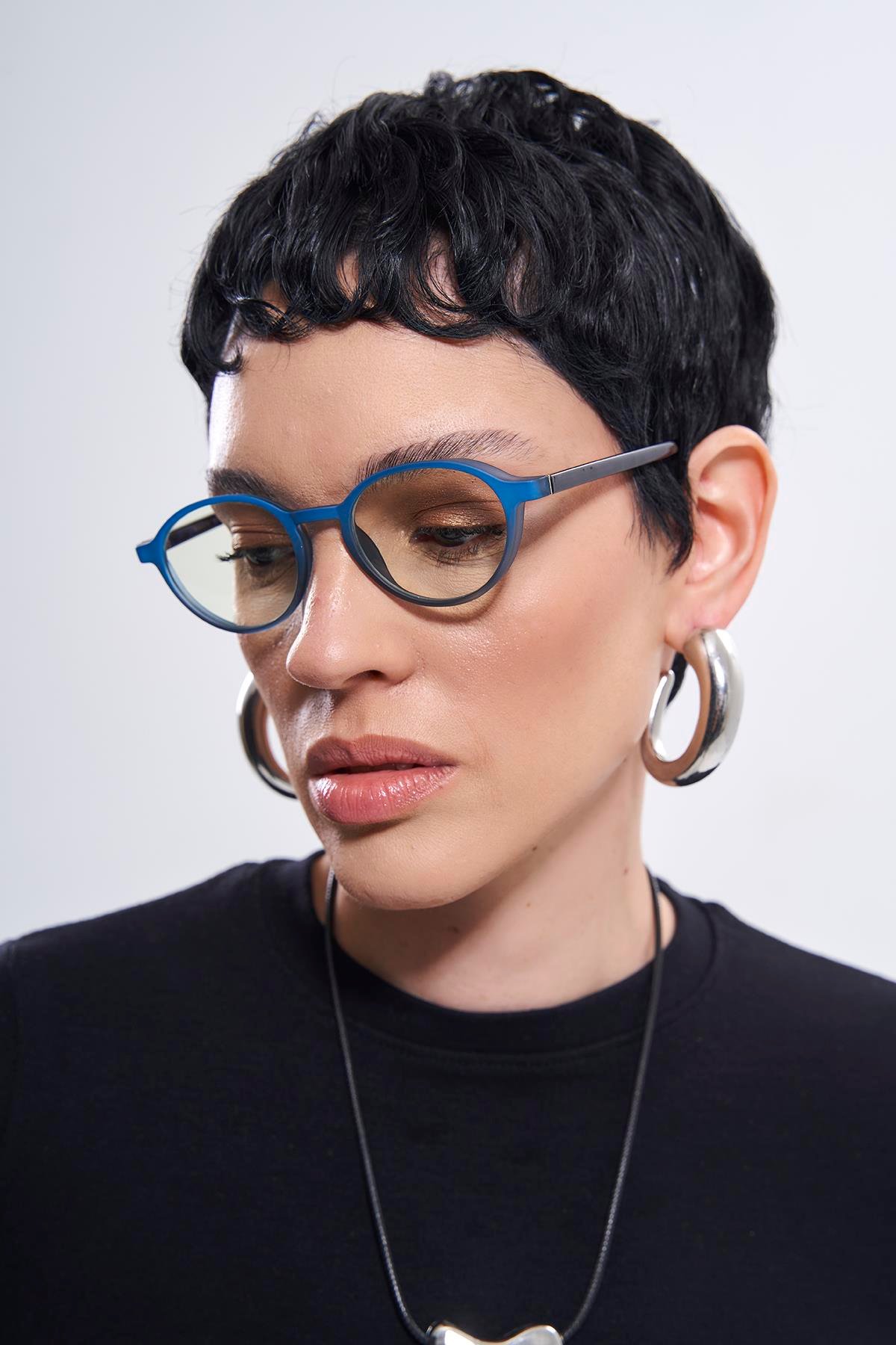 Cunda Matt Blue Degrade Mavi Işık Koruyucu Gözlük