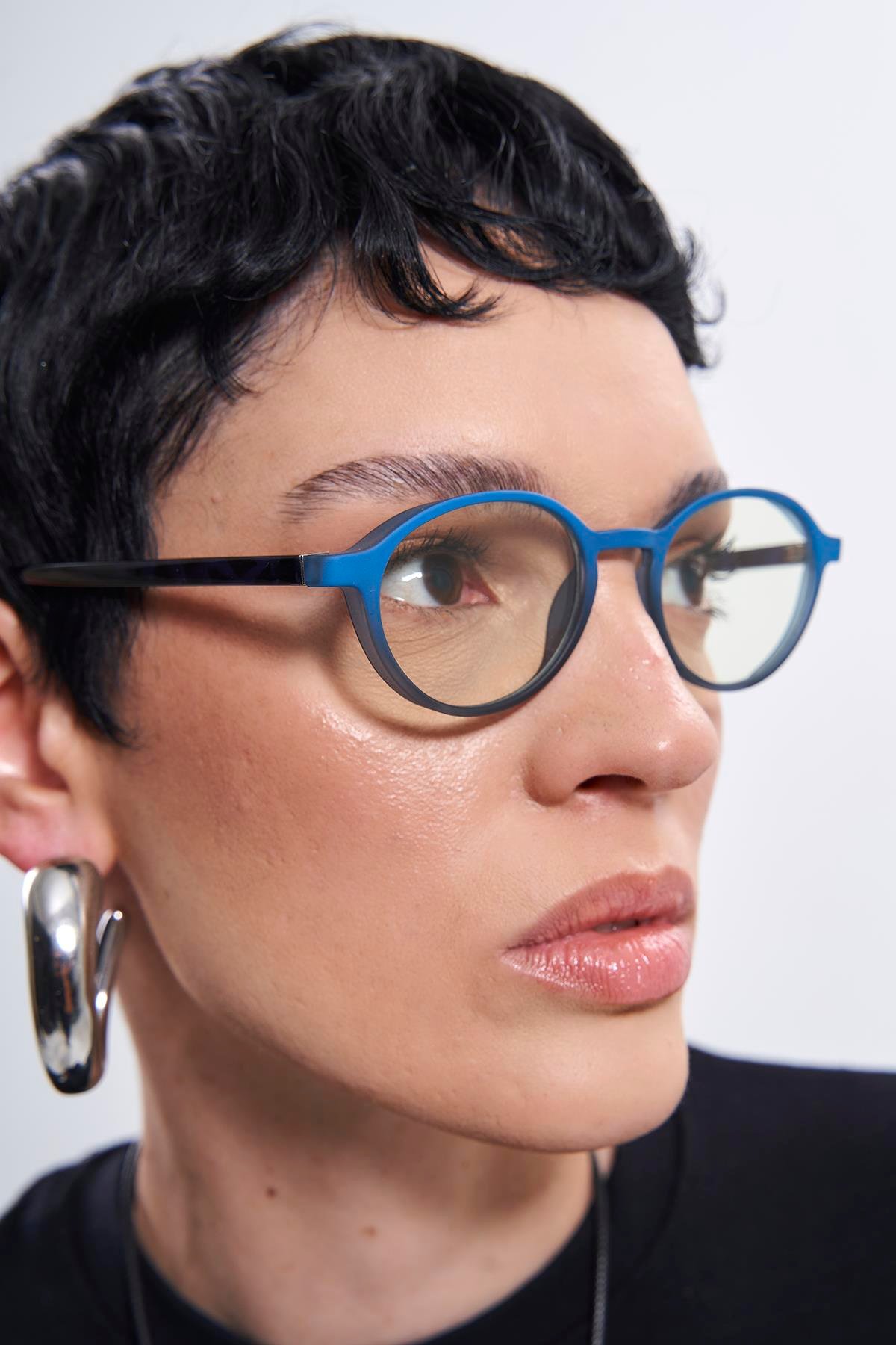 Cunda Matt Blue Degrade Mavi Işık Koruyucu Gözlük